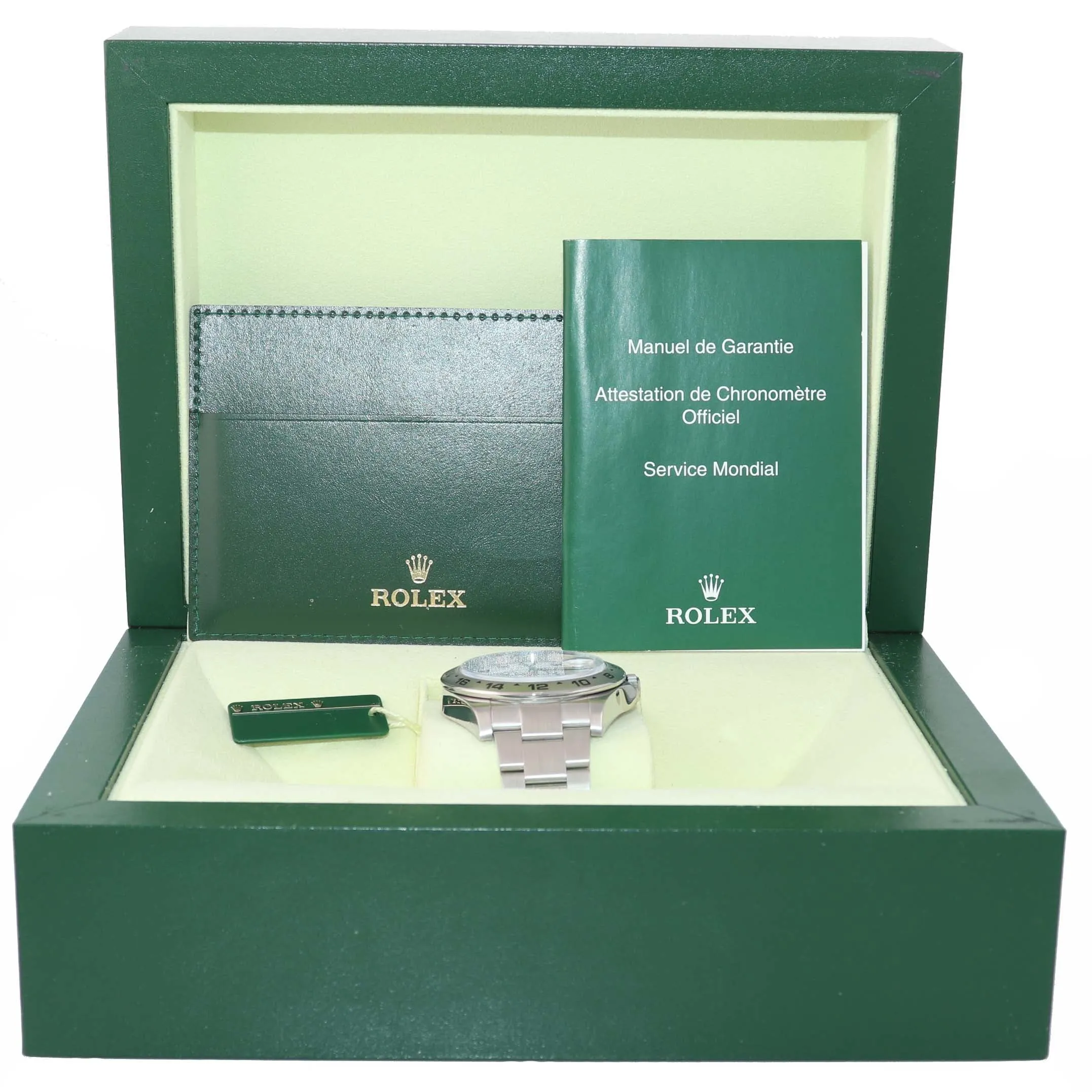 MINT 2019 Rolex Explorer II 42mm 216570 White Polar Orange Steel GMT Watch Box