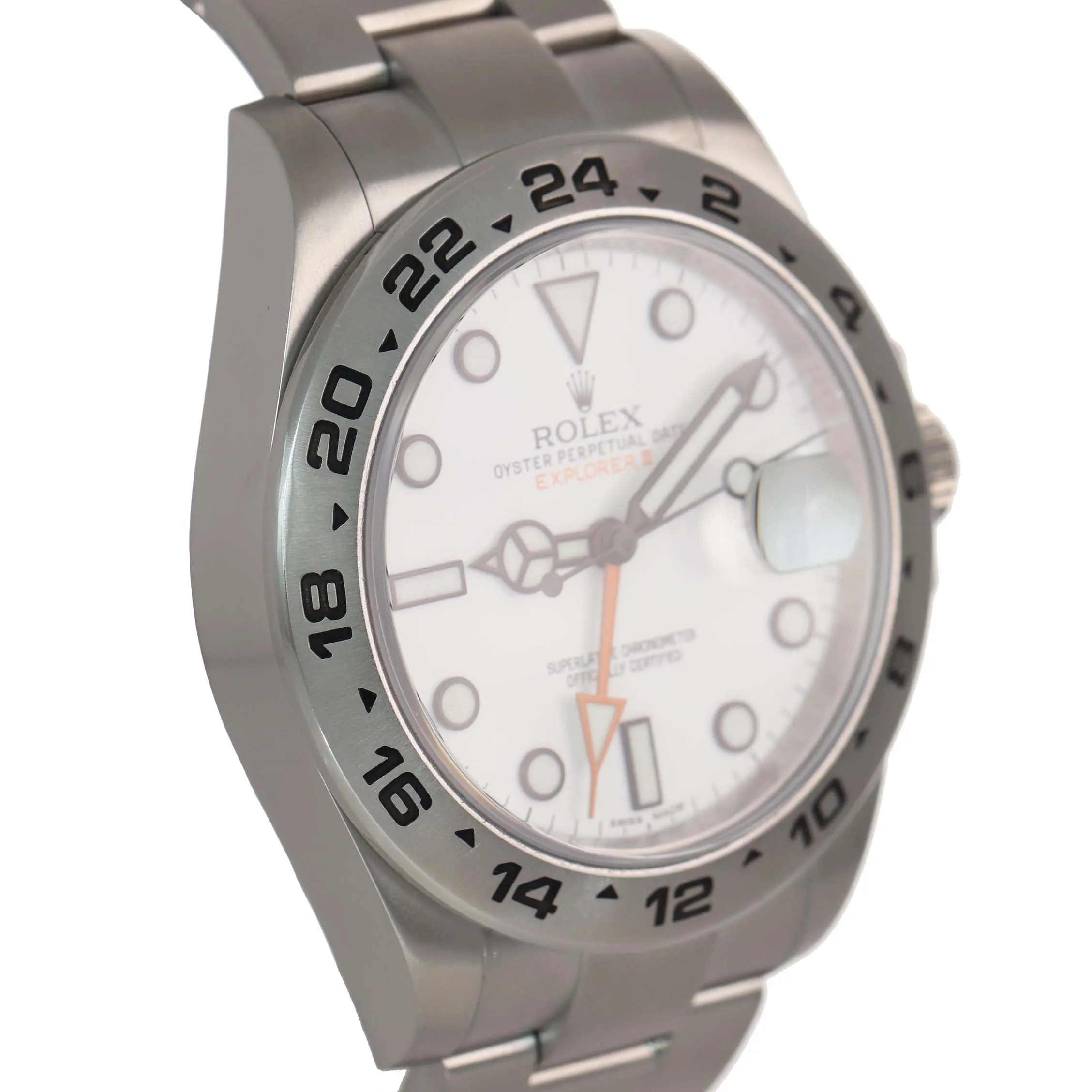 MINT 2019 Rolex Explorer II 42mm 216570 White Polar Orange Steel GMT Watch Box