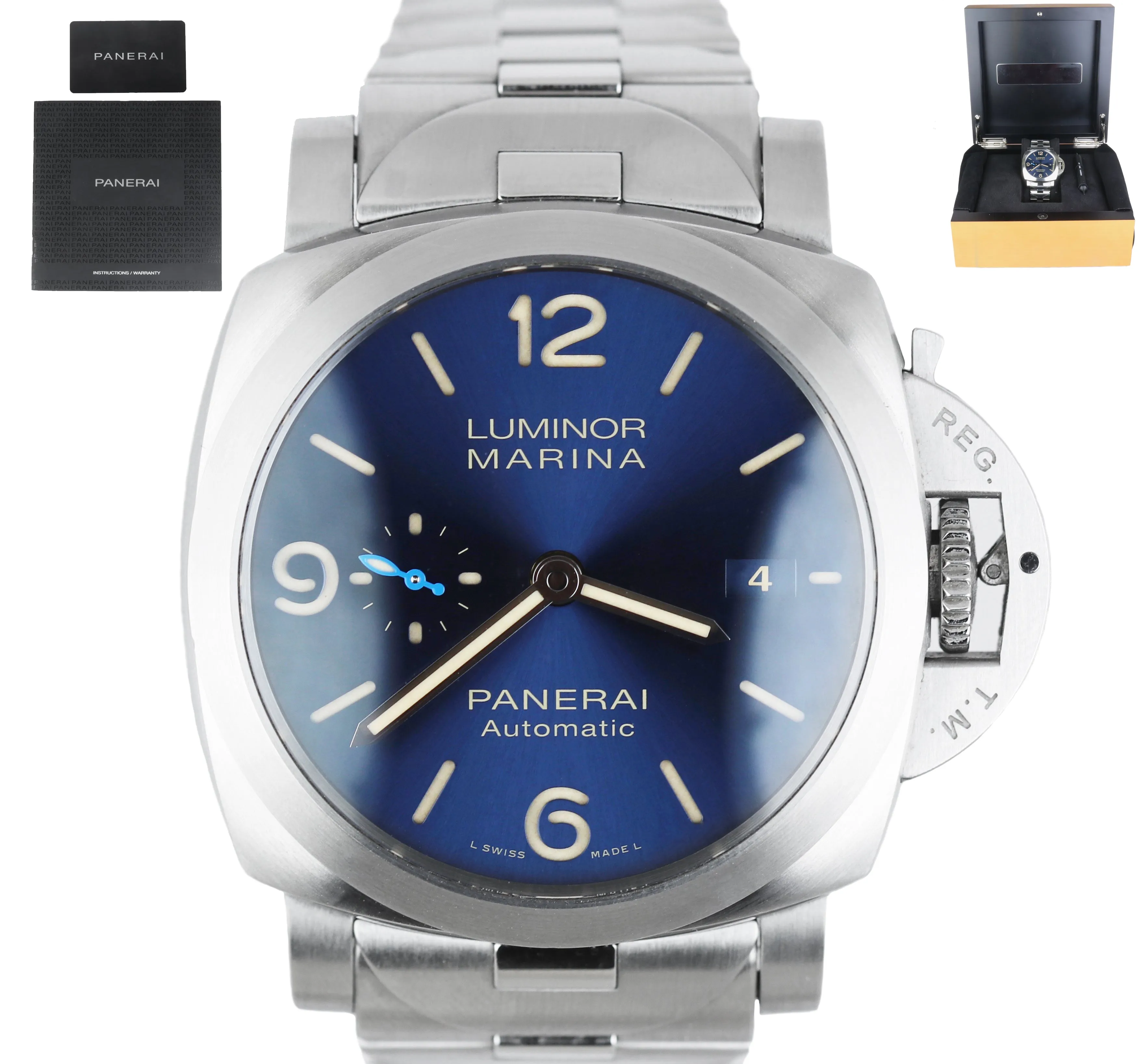 MINT 2020 Panerai Luminor Marina Blue Stainless Steel PAM 1058 44mm PAM01058