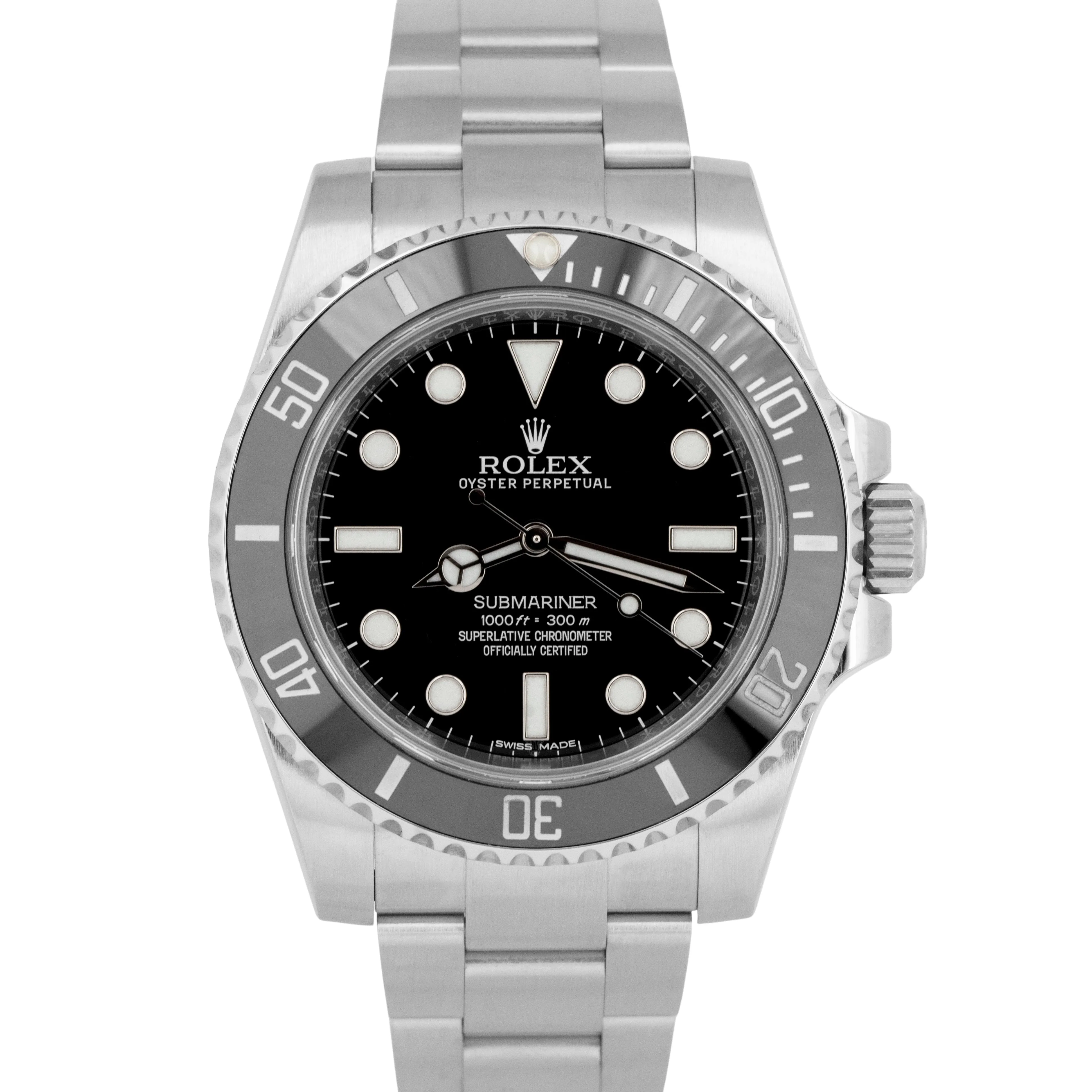 MINT 2020 PAPERS Rolex Submariner No-Date Ceramic 40mm Steel Watch 114060 BOX