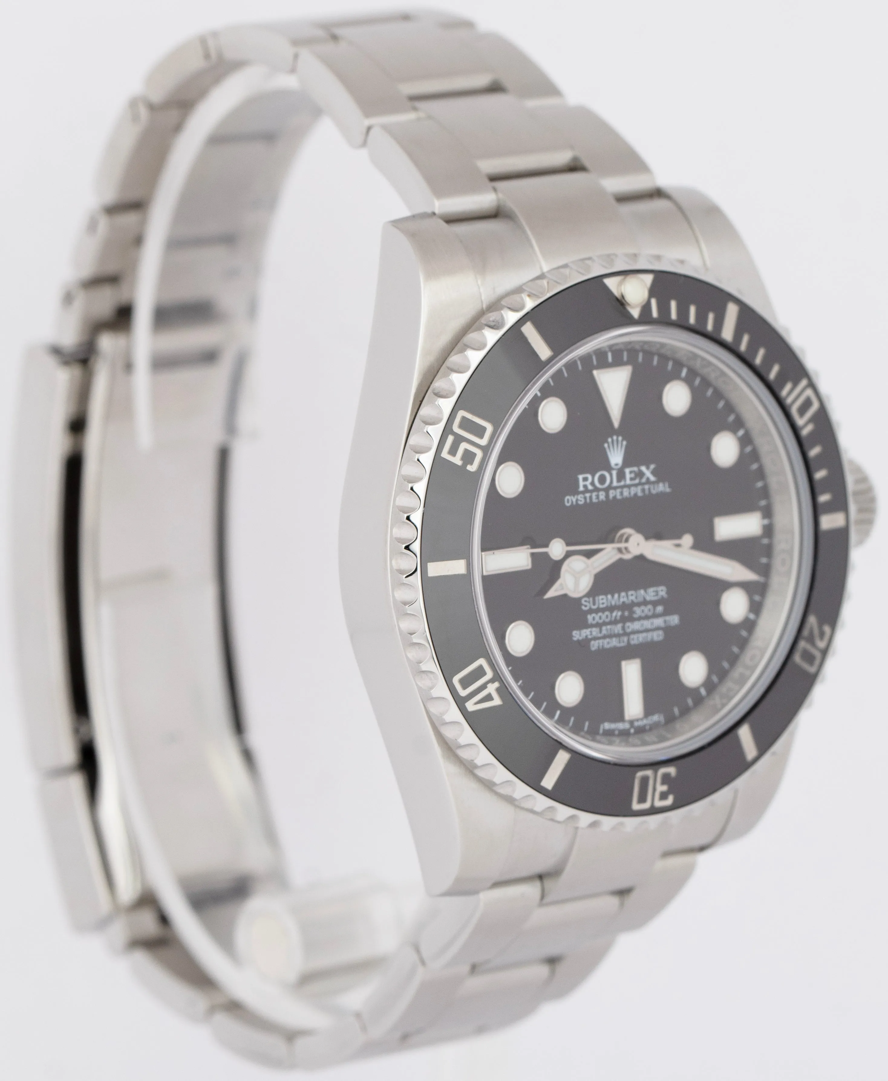 MINT 2020 PAPERS Rolex Submariner No-Date Ceramic 40mm Steel Watch 114060 BOX