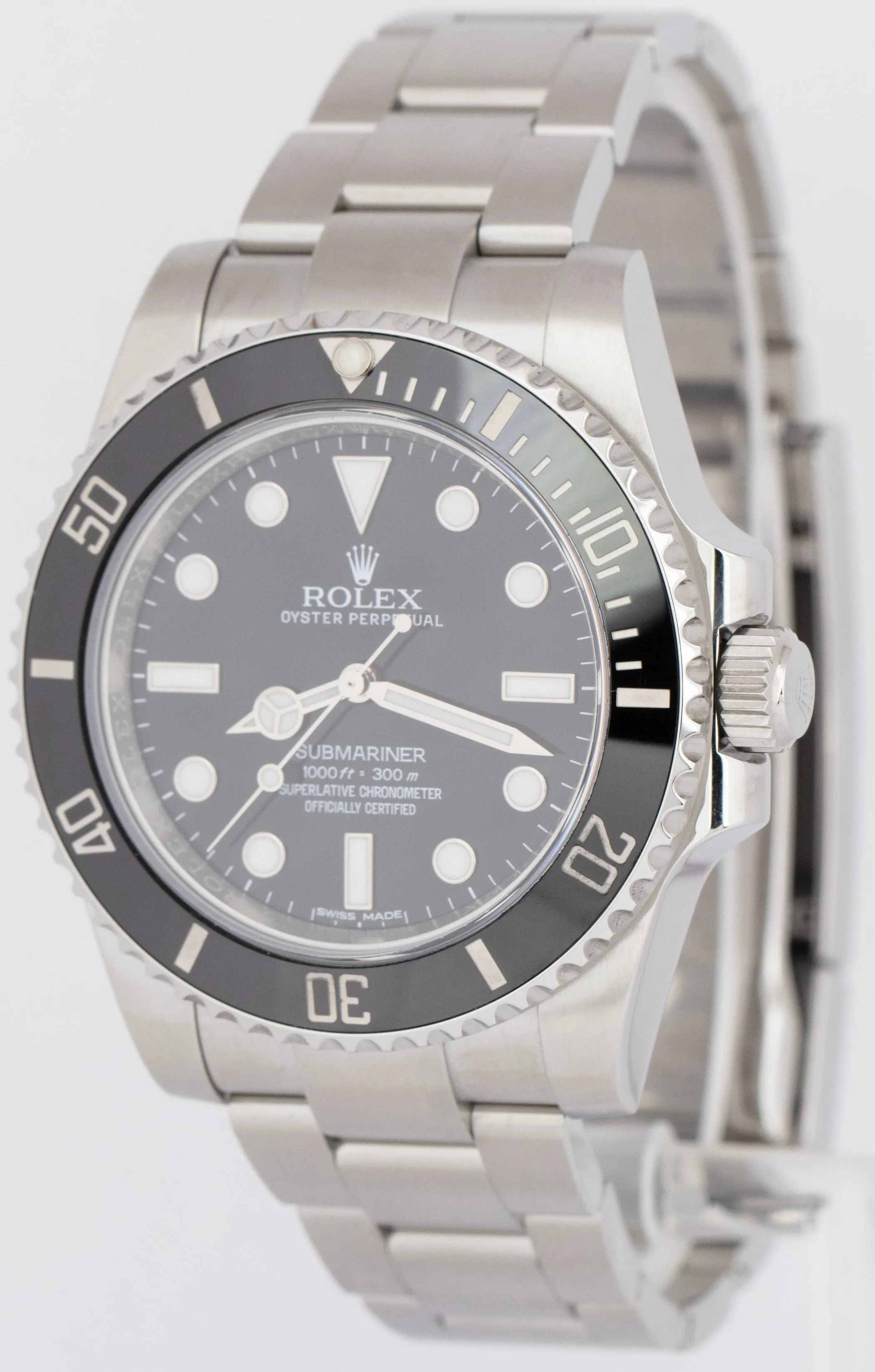 MINT 2020 PAPERS Rolex Submariner No-Date Ceramic 40mm Steel Watch 114060 BOX
