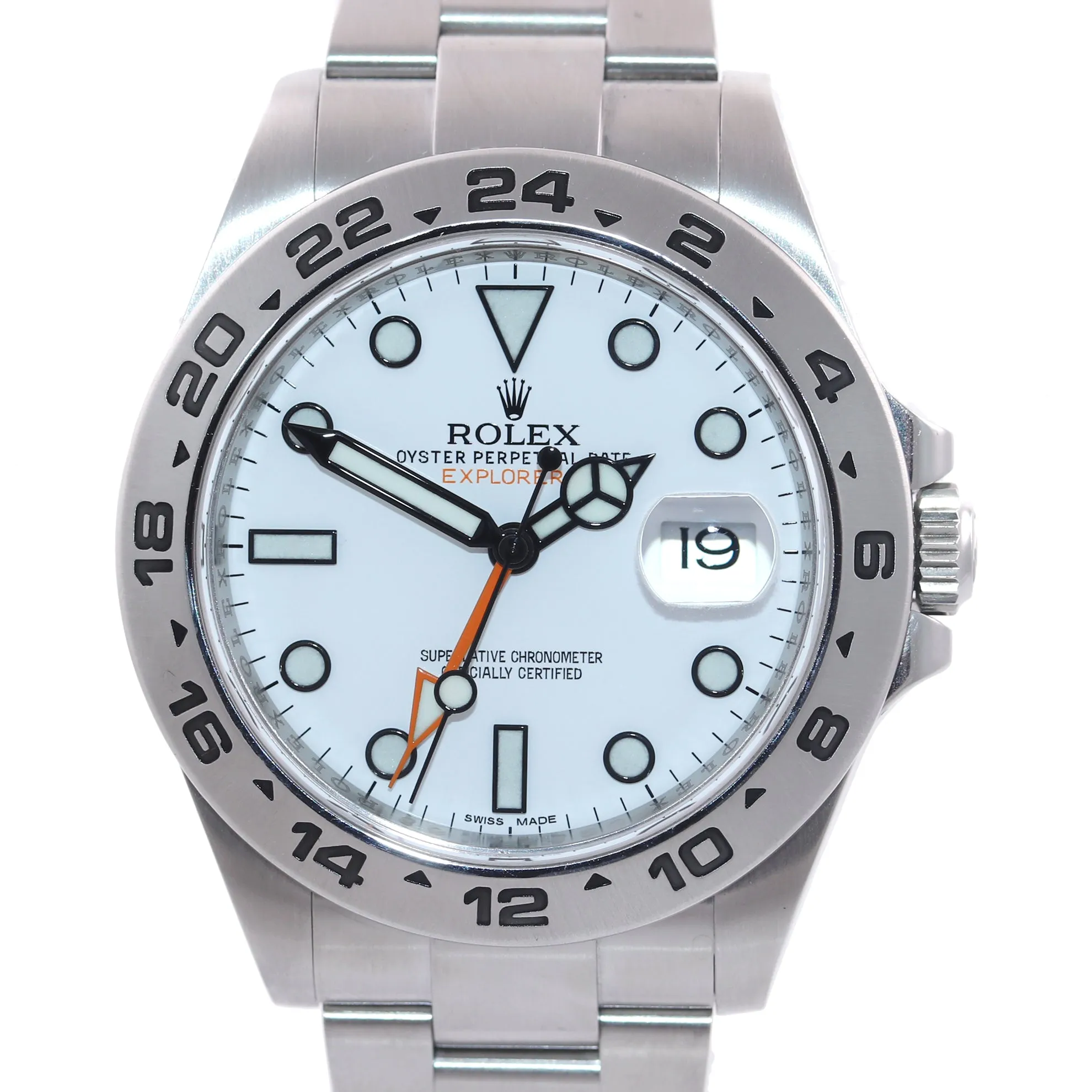 MINT 2020 Rolex Explorer II 42mm Polar 216570 White Steel Oyster GMT Watch Box