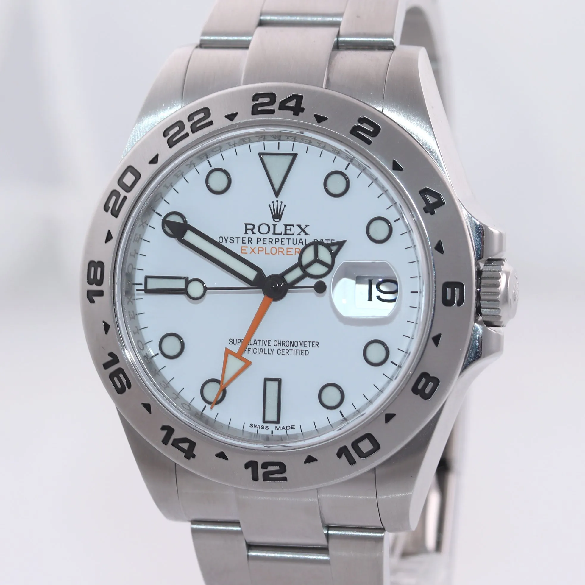 MINT 2020 Rolex Explorer II 42mm Polar 216570 White Steel Oyster GMT Watch Box
