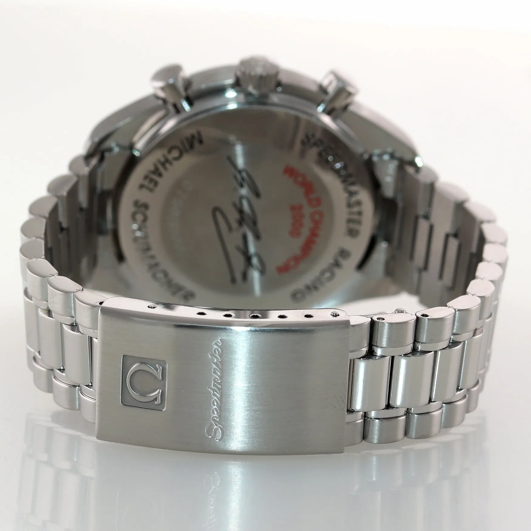 MINT LIMITED Omega Speedmaster Racing Schumacher Steel 3518.50 39mm Chrono Watch