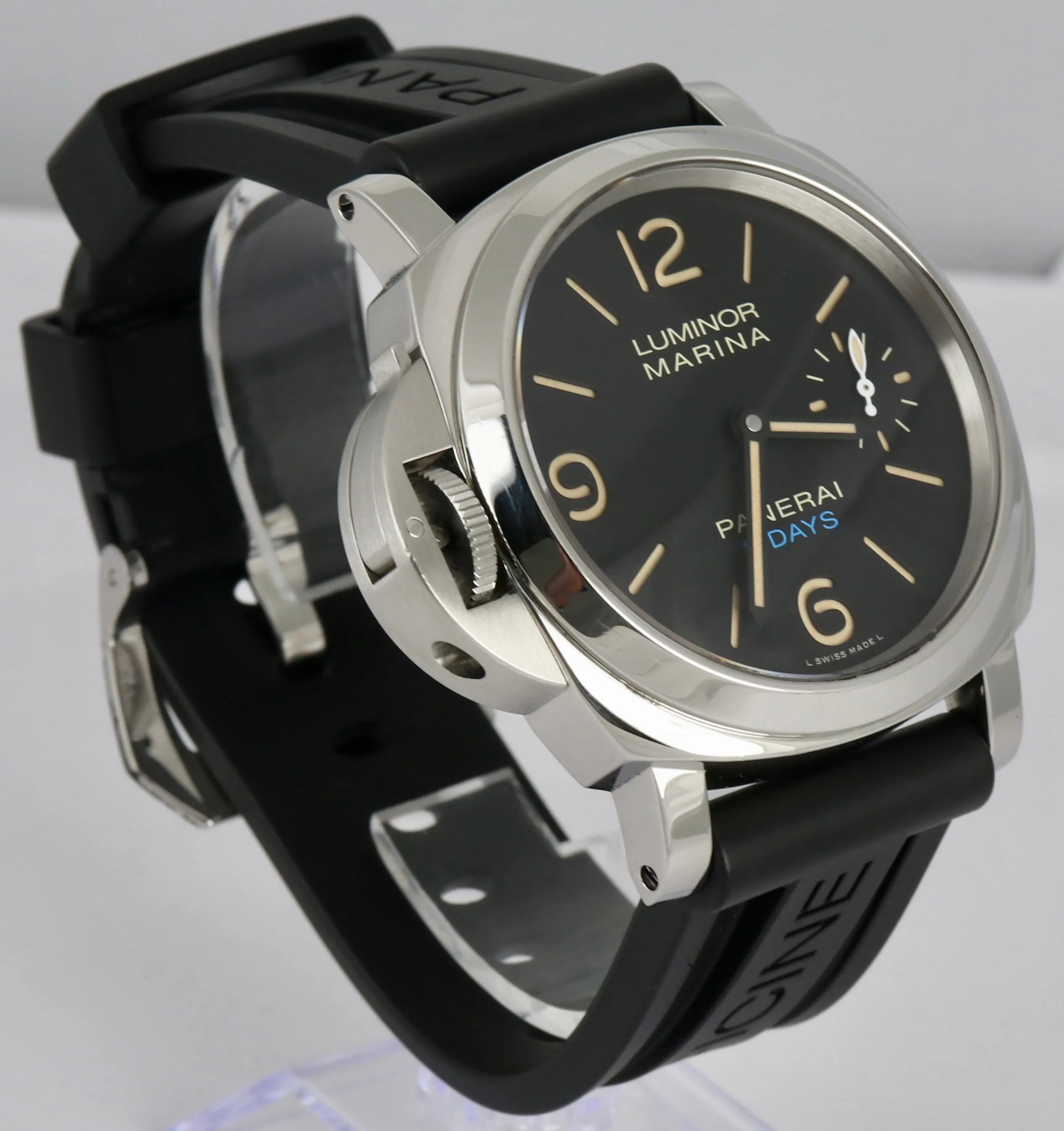 MINT Panerai Luminor Marina Destro Left-Handed 8 Days Stainless PAM00796 Watch