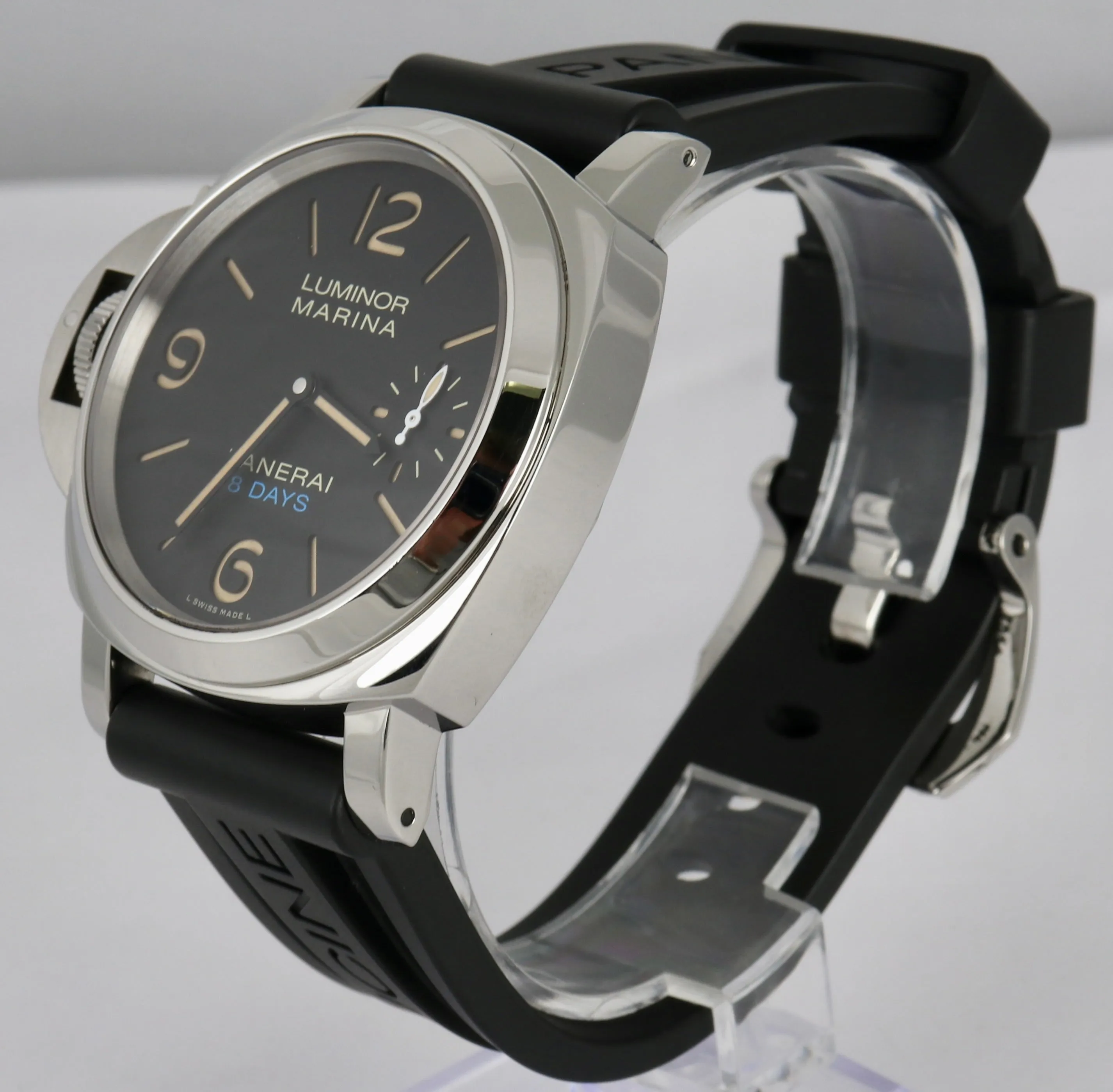 MINT Panerai Luminor Marina Destro Left-Handed 8 Days Stainless PAM00796 Watch