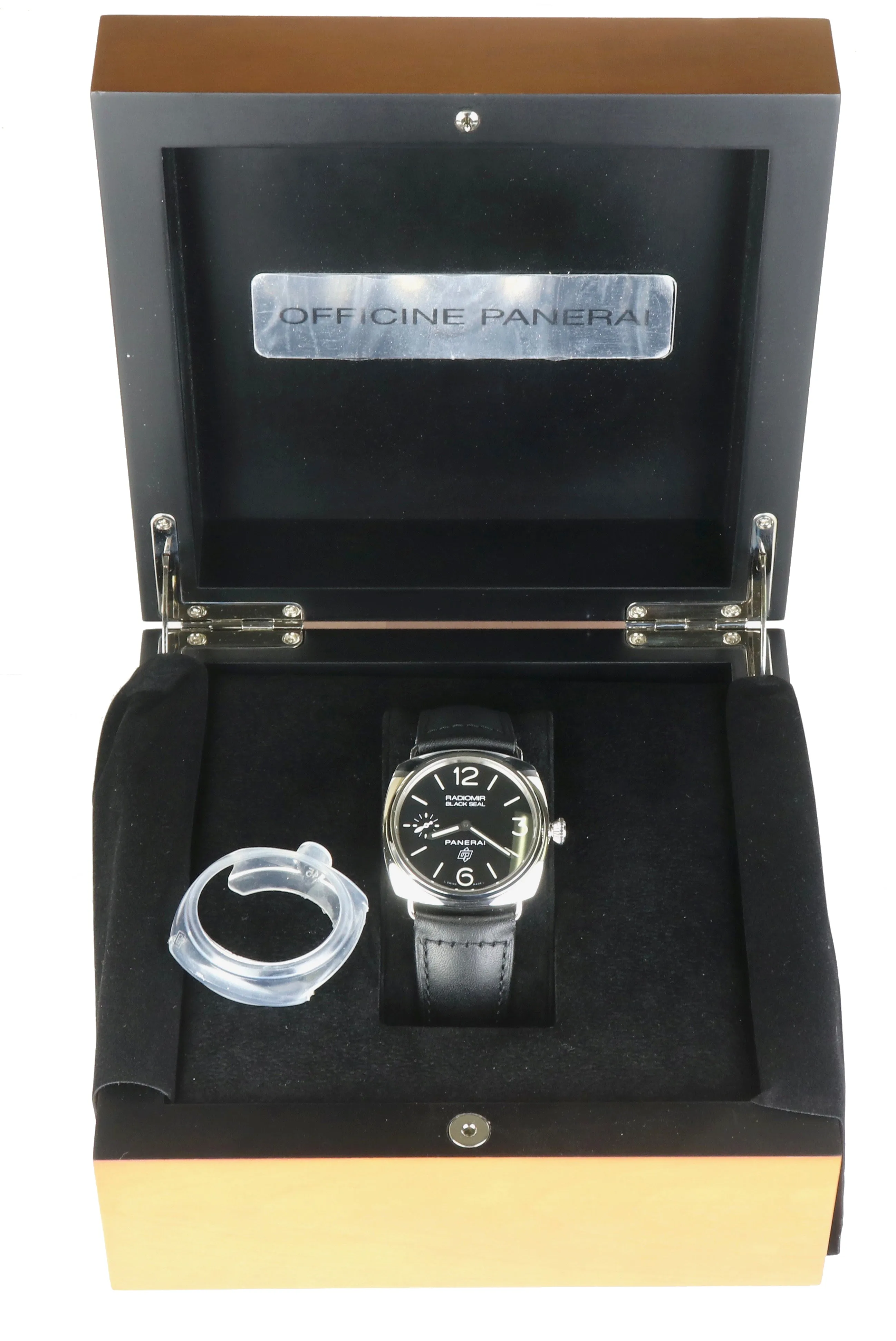 MINT Panerai Radiomir PAM 380 Black Seal Logo Stainless Manual 45mm PAM00380