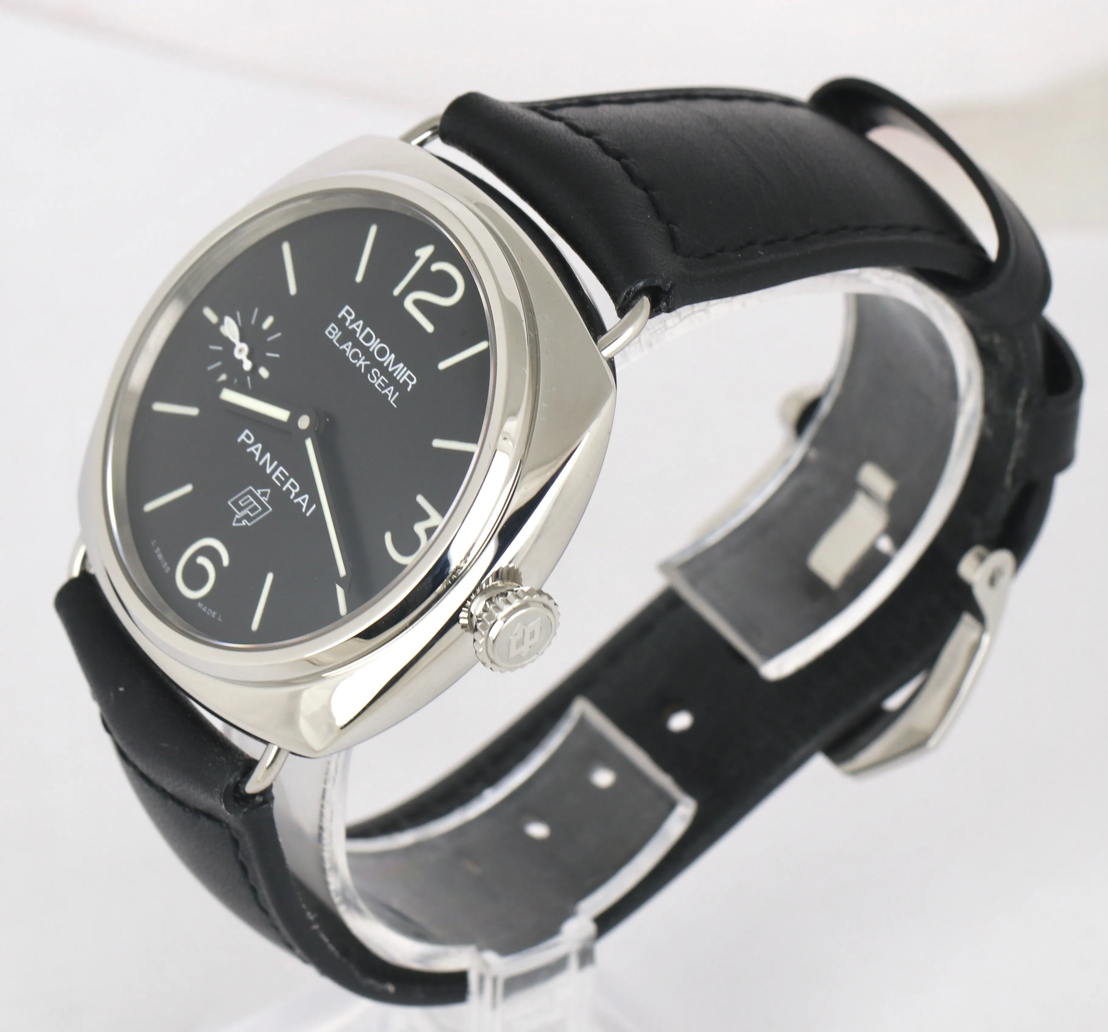 MINT Panerai Radiomir PAM 380 Black Seal Logo Stainless Manual 45mm PAM00380