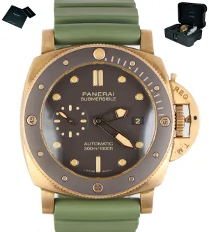 MINT Panerai Submersible 3 Day Bronzo PAM 968 Ceramic 47MM PAM00968 Bronze Watch
