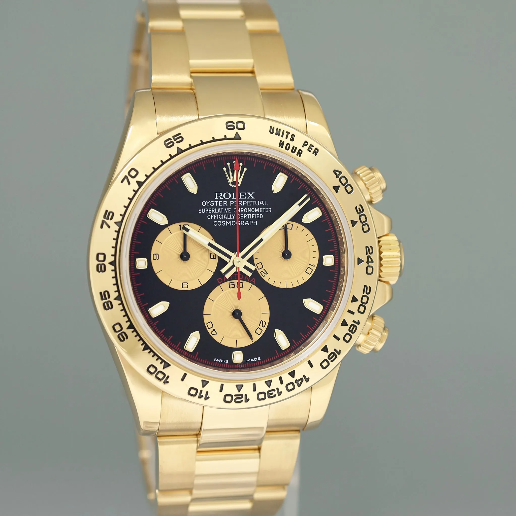 MINT PAPERS Rolex Daytona 116508 Black Paul Newman Yellow Gold Chrono Watch Box