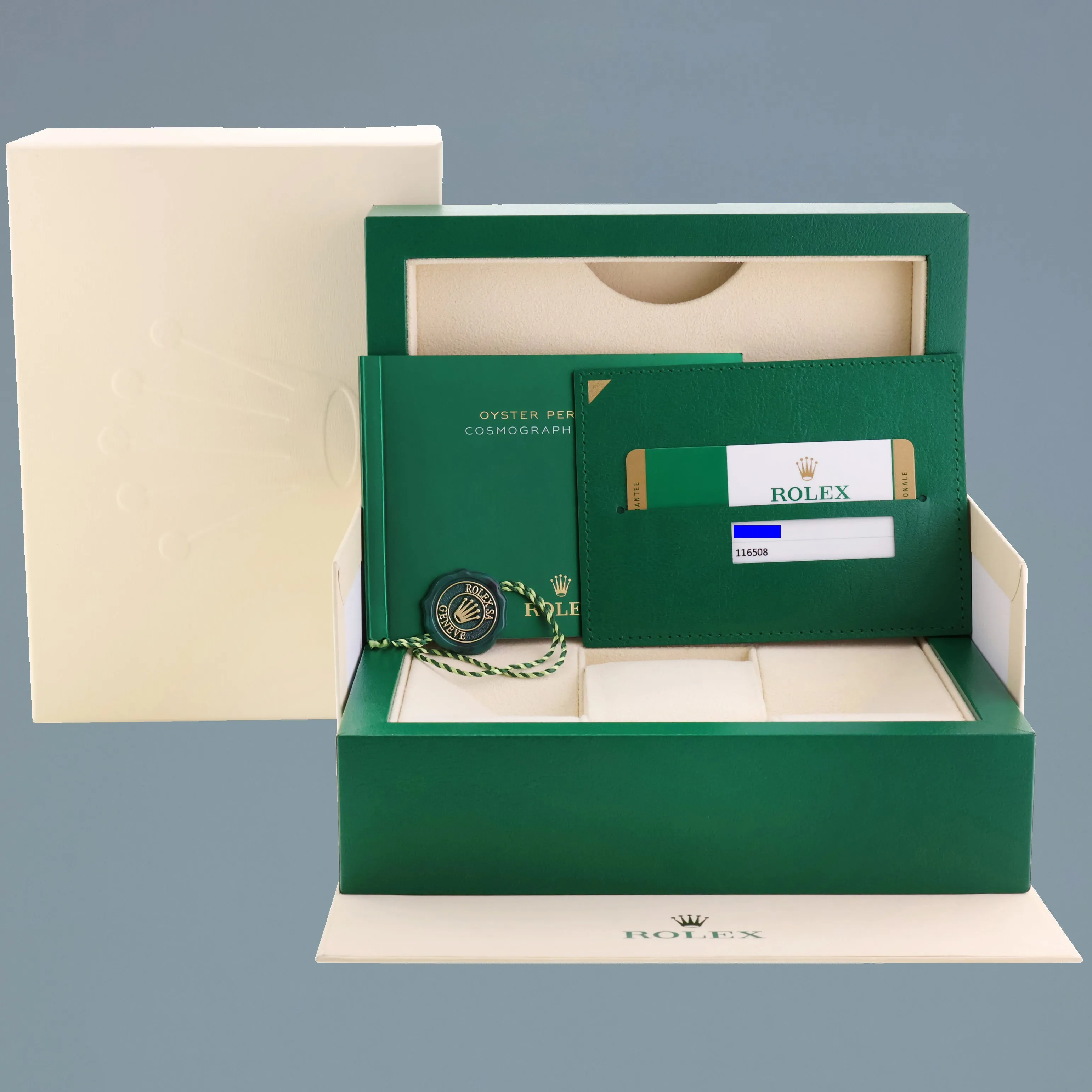 MINT PAPERS Rolex Daytona 116508 Black Paul Newman Yellow Gold Chrono Watch Box