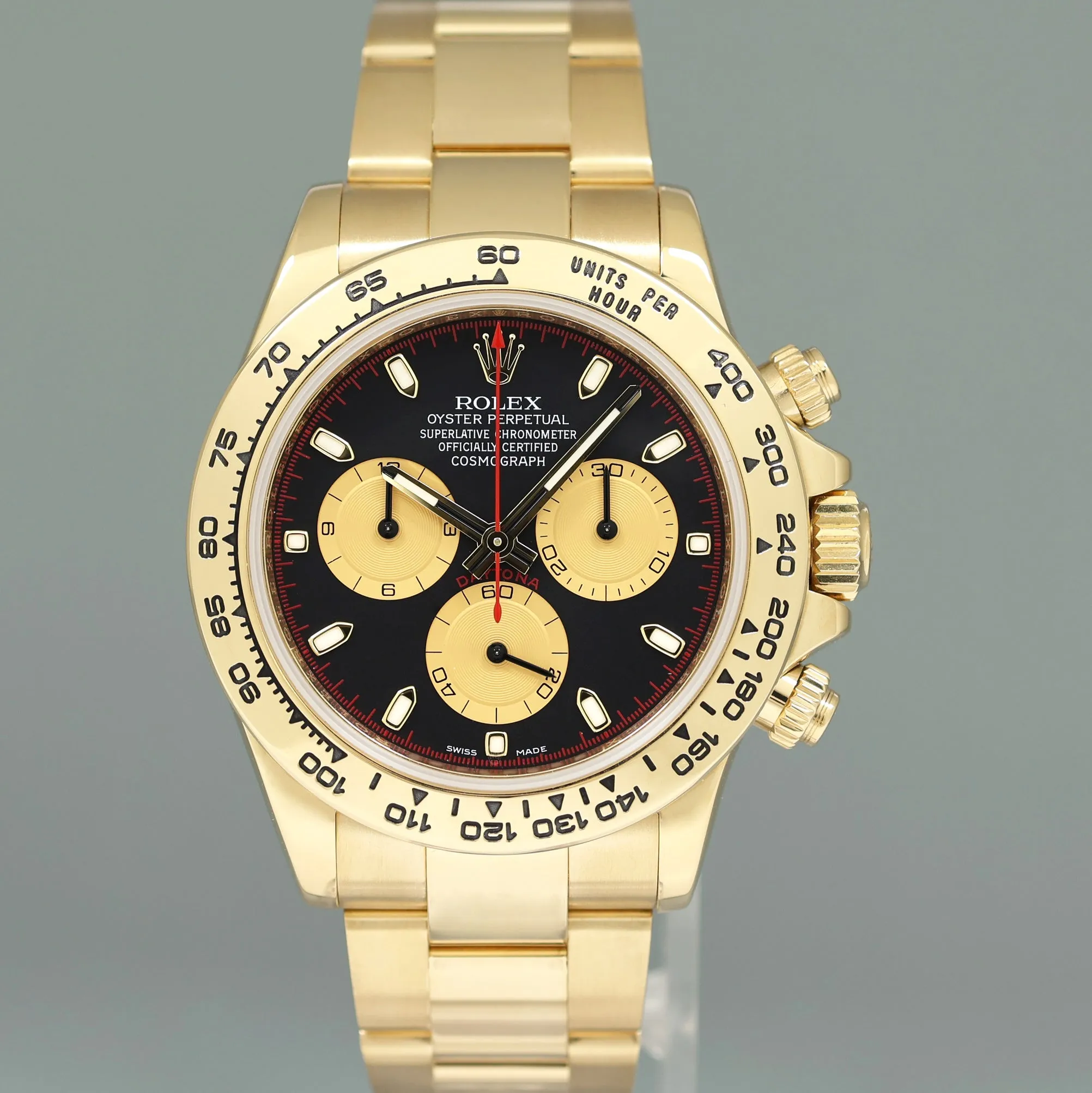 MINT PAPERS Rolex Daytona 116508 Black Paul Newman Yellow Gold Chrono Watch Box