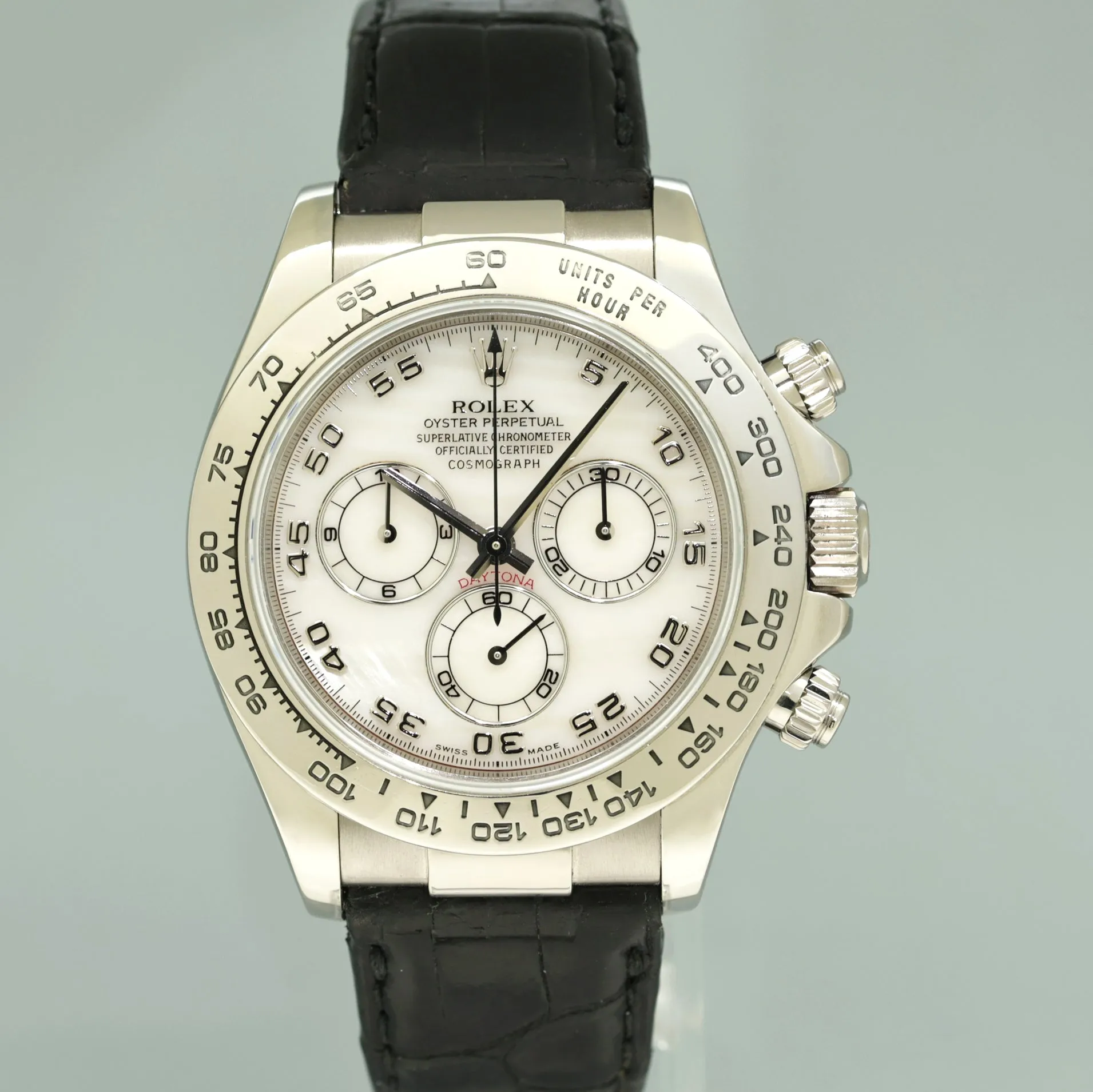 MINT Rolex Daytona White Gold 116519 White Mother of Pearl MOP Watch Box