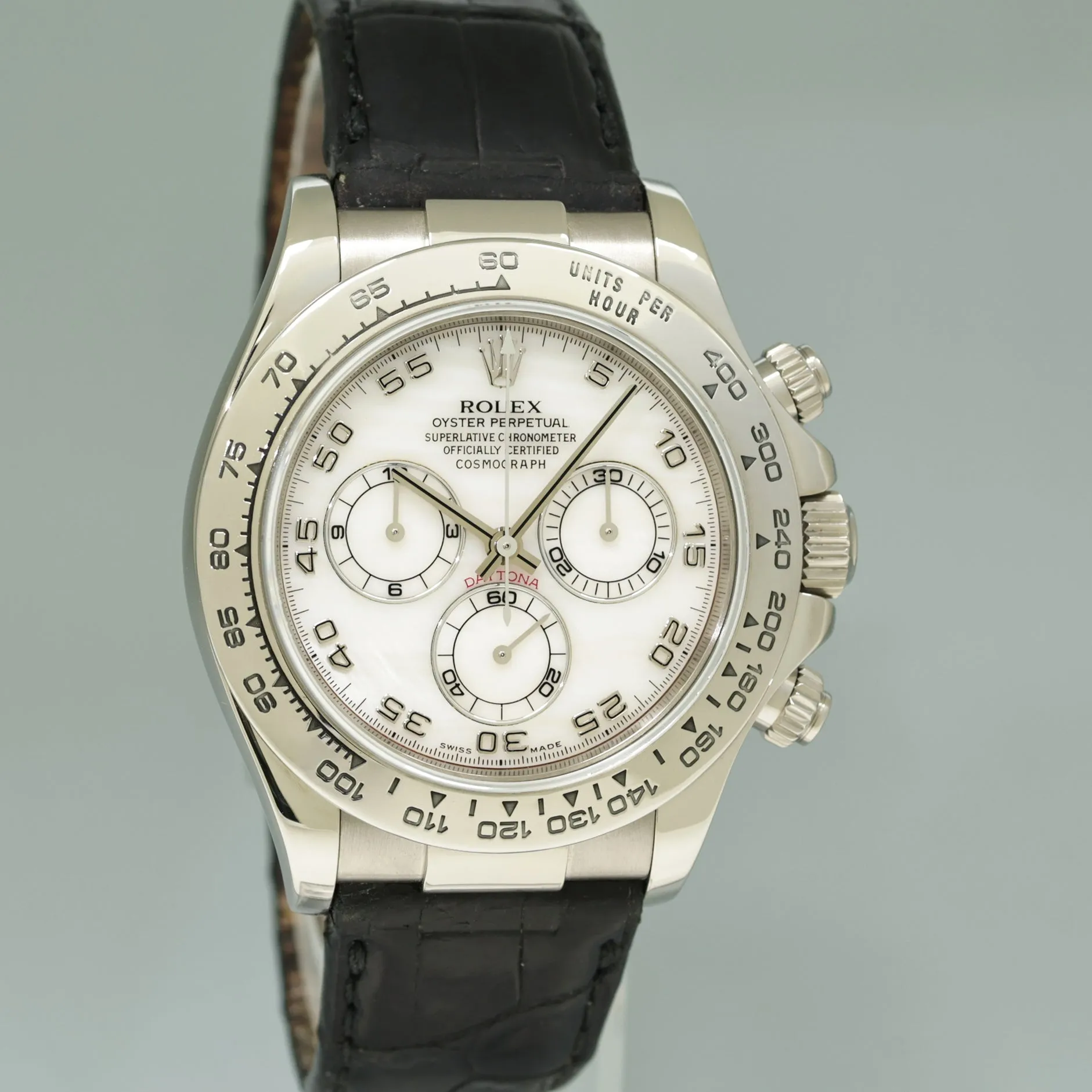 MINT Rolex Daytona White Gold 116519 White Mother of Pearl MOP Watch Box