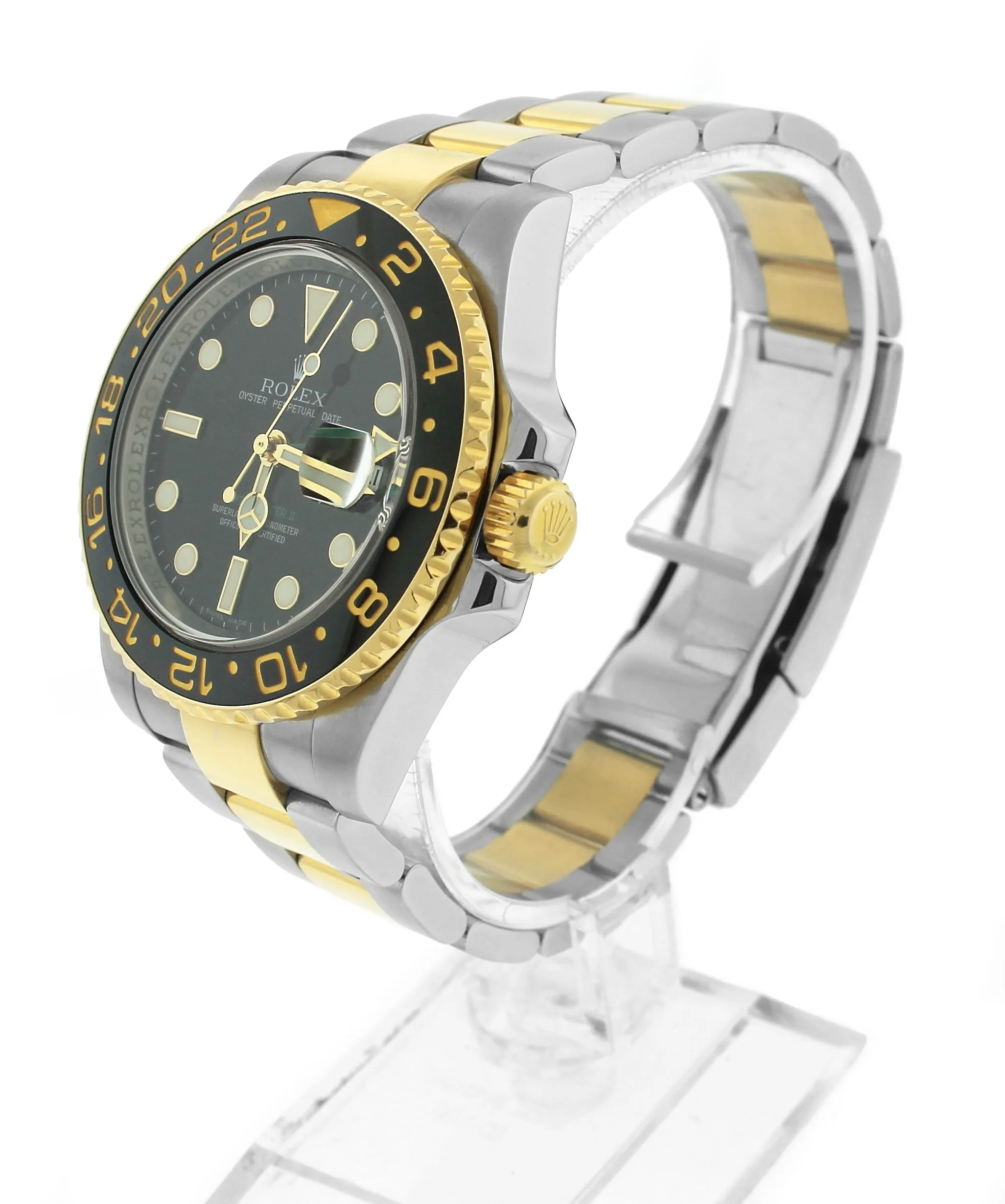 MINT Rolex GMT-Master II Ceramic 116713 Black Two-Tone 40mm Watch BOX PAPERS