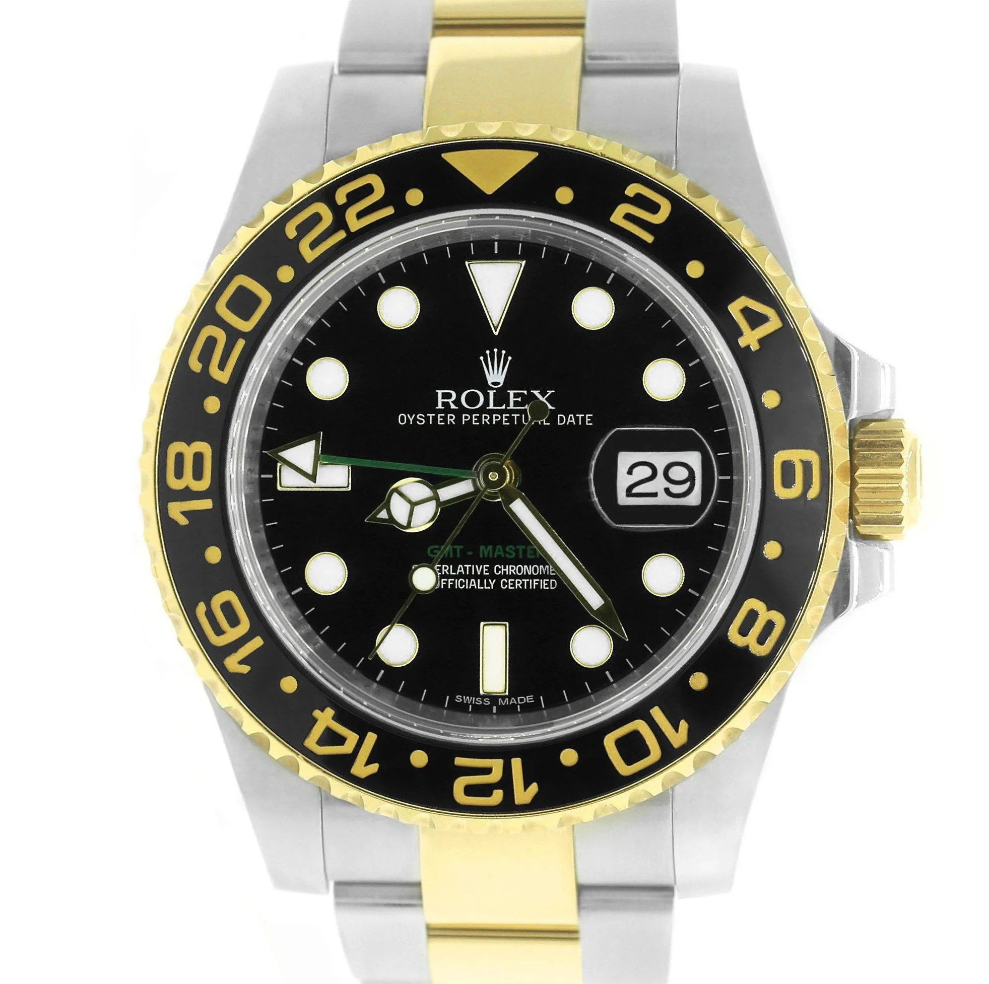 MINT Rolex GMT-Master II Ceramic 116713 Black Two-Tone 40mm Watch BOX PAPERS