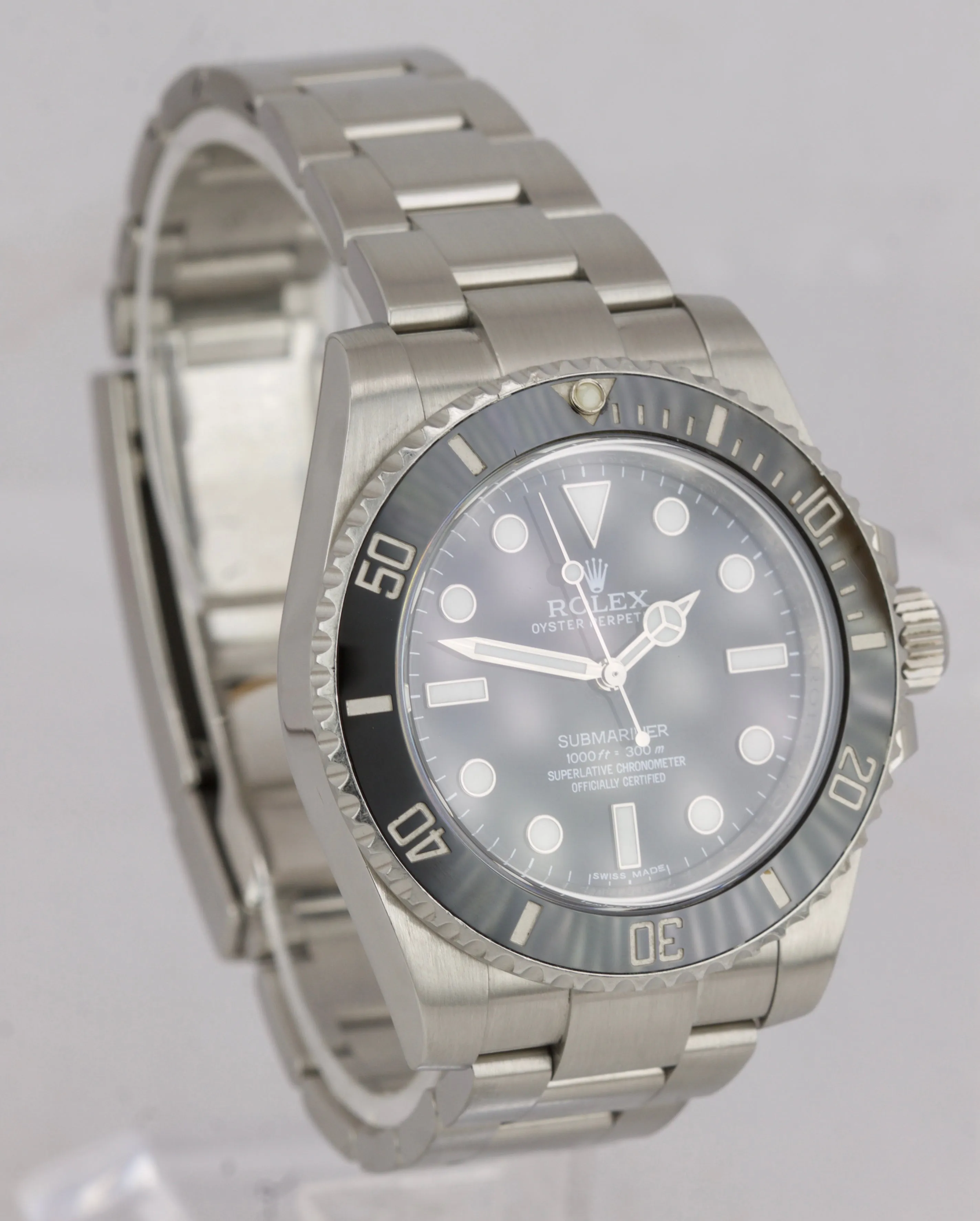 MINT Rolex Submariner No-Date Stainless Steel Ceramic 40mm Watch 114060 FULL SET