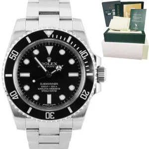 MINT Rolex Submariner No-Date Stainless Steel Ceramic 40mm Watch 114060 FULL SET