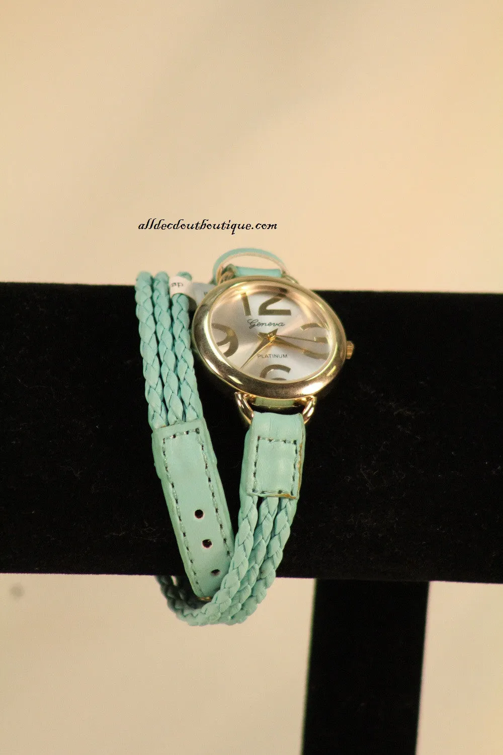 Mint/Silver | Leather Band w/ Buckle Clasp