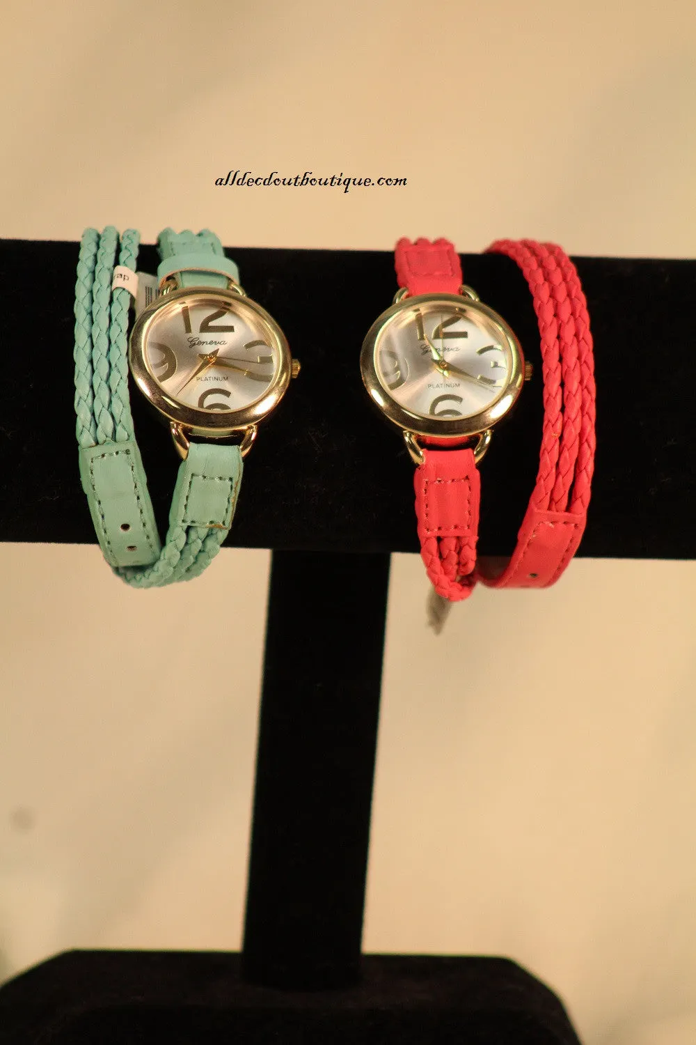 Mint/Silver | Leather Band w/ Buckle Clasp