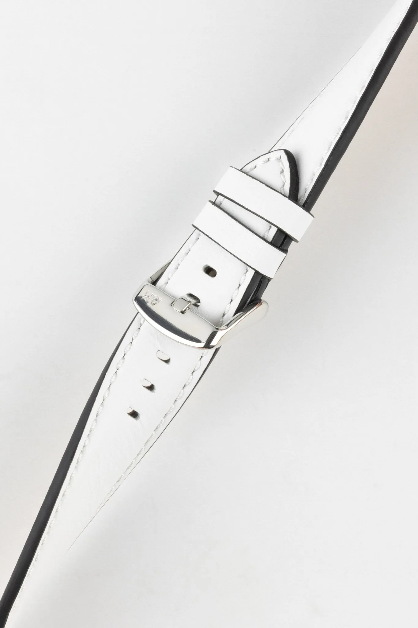Morellato CROQUET Quick-Release Leather Watch Strap in WHITE