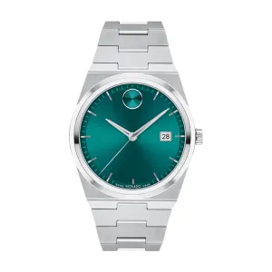 Movado Bold Quest Mens Stainless Steel Green Dial Watch