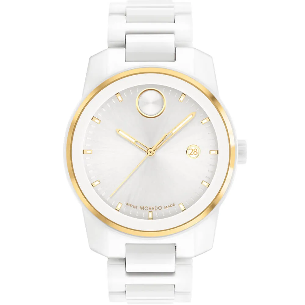 Movado BOLD Verso White Ceramic Men's Watch 3600900