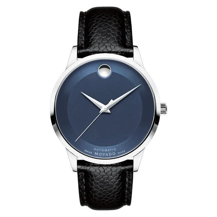 Movado Modern Classic Black Leather Automatic Men's Watch 0607123