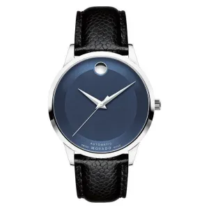Movado Modern Classic Black Leather Automatic Men's Watch 0607123