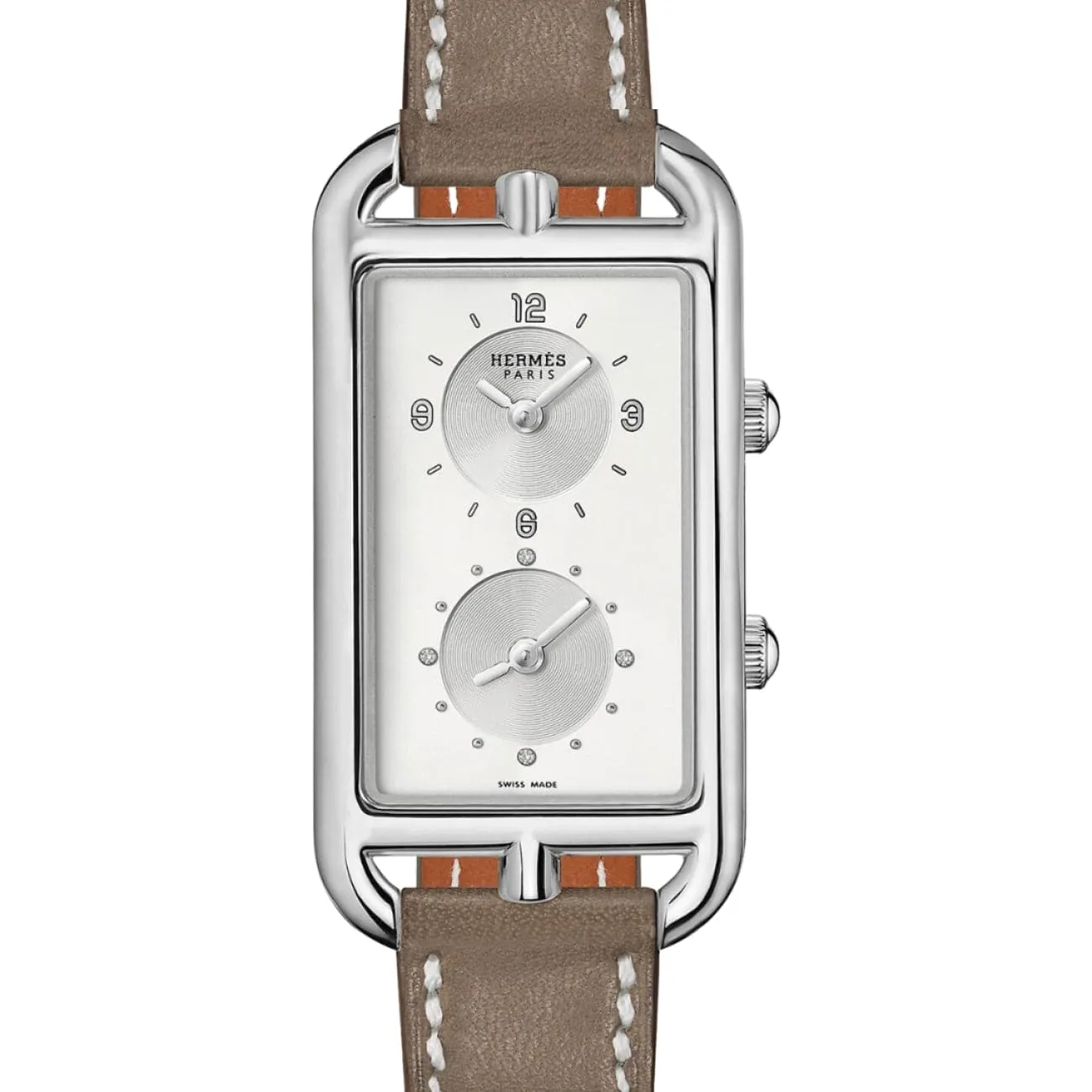 NANTUCKET - OPALINE DUAL TIME DIAMOND SET LARGE WATCH