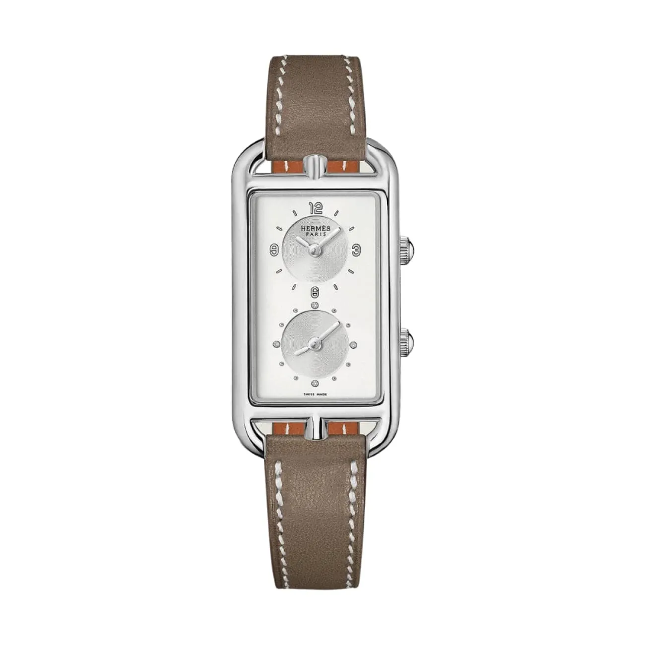 NANTUCKET - OPALINE DUAL TIME DIAMOND SET LARGE WATCH