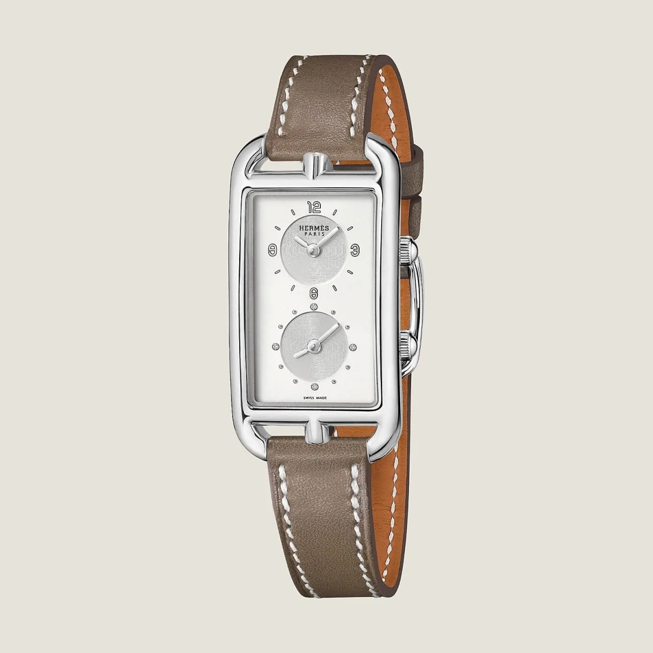 NANTUCKET - OPALINE DUAL TIME DIAMOND SET LARGE WATCH