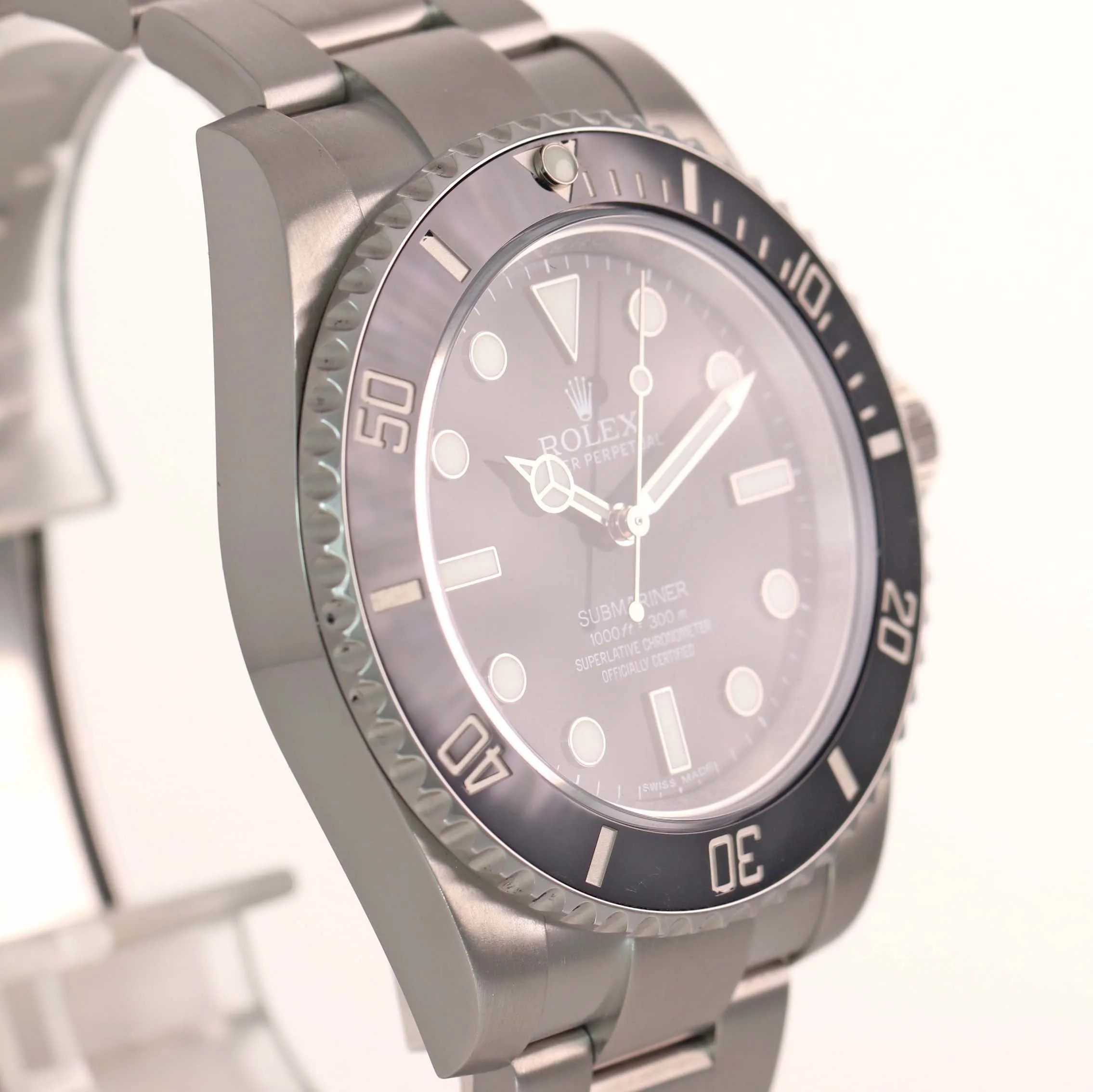 NEW 2019 PAPERS Rolex Submariner No-Date 114060 Steel Black Ceramic Watch Box