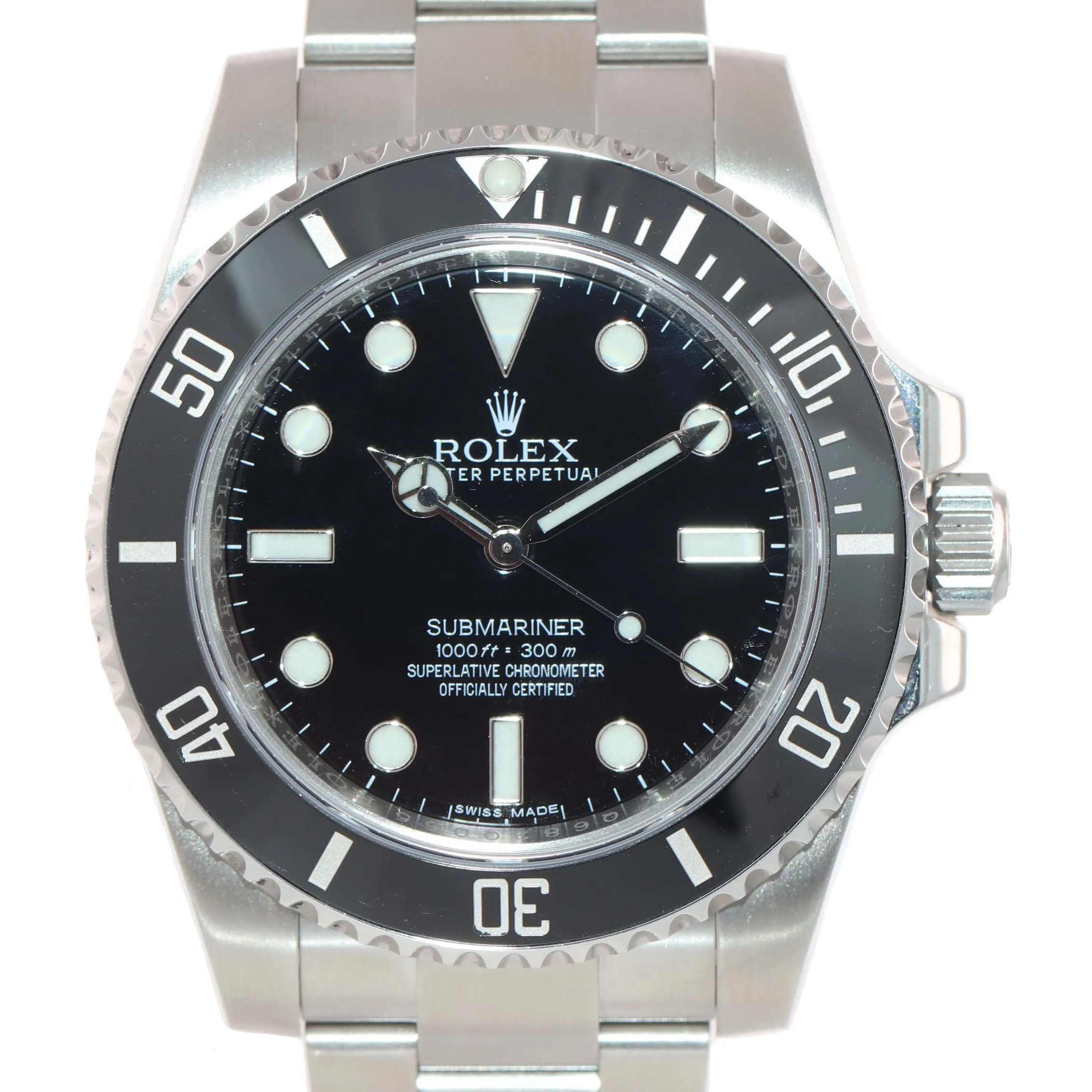 NEW 2019 PAPERS Rolex Submariner No-Date 114060 Steel Black Ceramic Watch Box