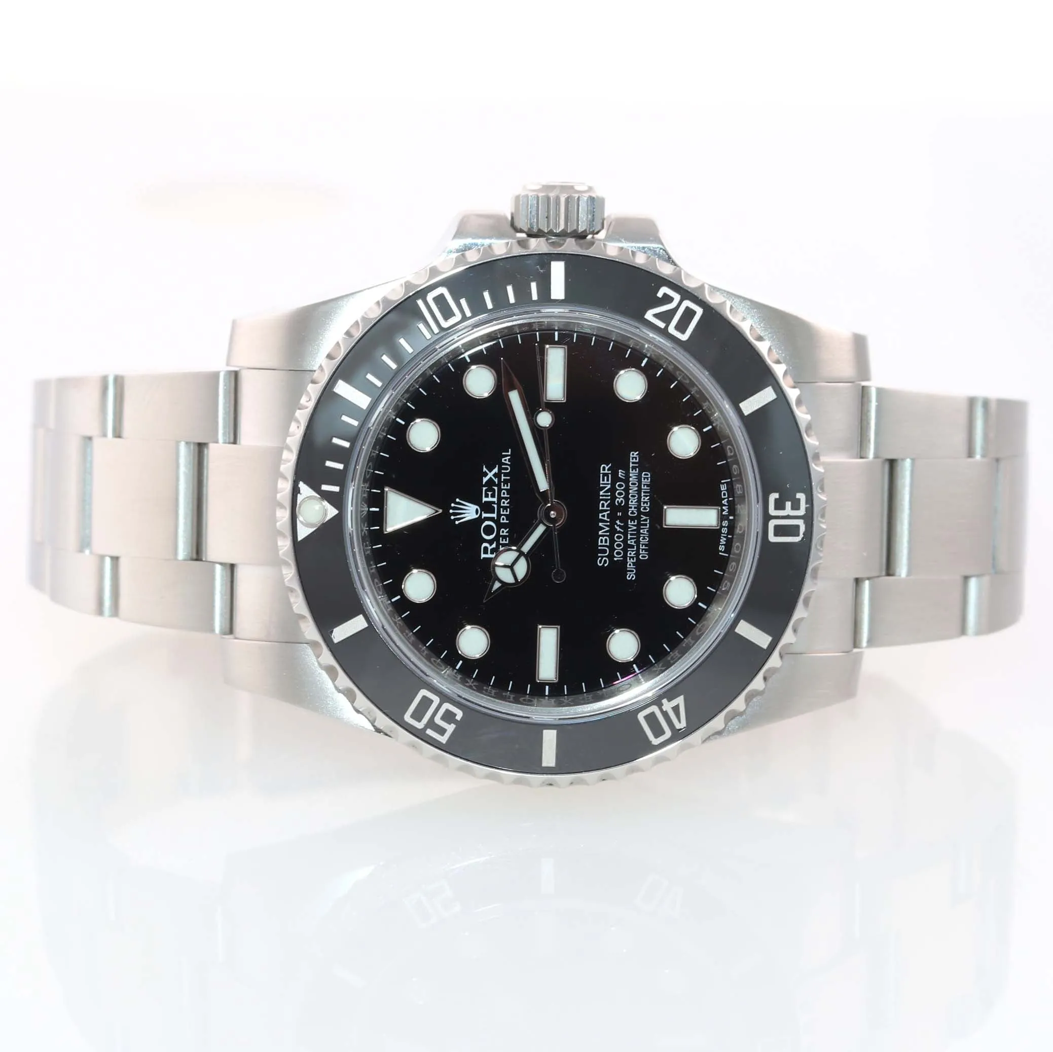 NEW 2019 PAPERS Rolex Submariner No-Date 114060 Steel Black Ceramic Watch Box