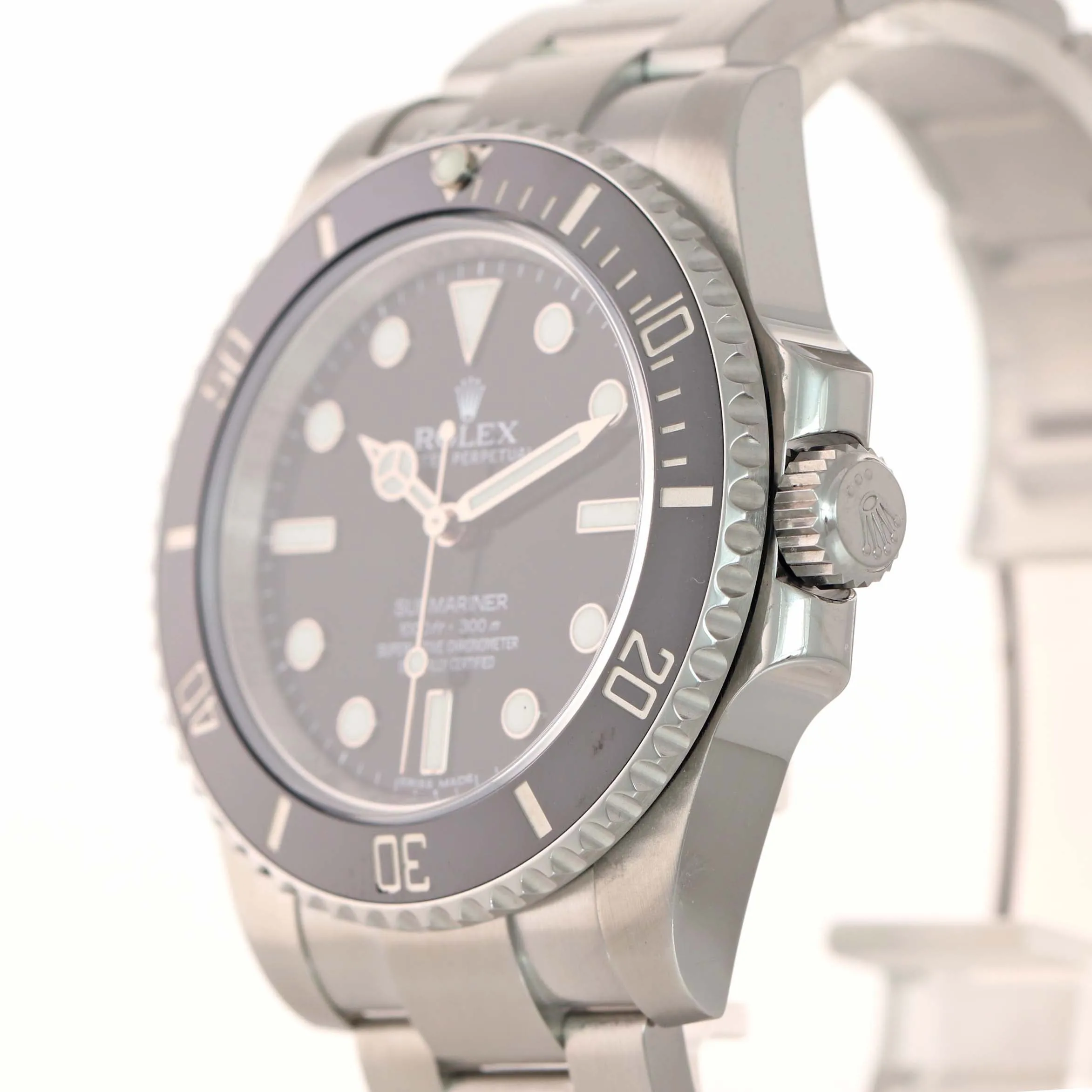 NEW 2019 PAPERS Rolex Submariner No-Date 114060 Steel Black Ceramic Watch Box