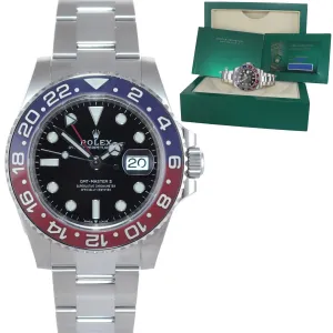 NEW 2021 PAPERS Rolex 126710 BLRO GMT Master 2 II PEPSI Blue Ceramic Oyster Watch