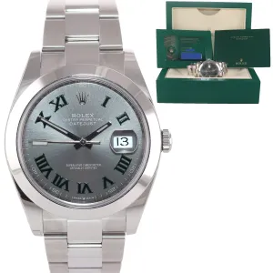 NEW 2021 PAPERS Rolex DateJust 41 Steel 126300 Wimbledon Oyster 41mm Watch Box