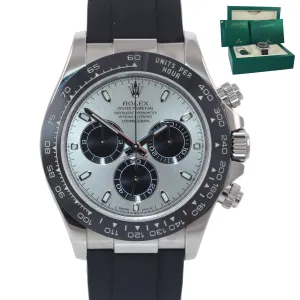 NEW 2021 Rolex Daytona Cosmograph 116519LN 18K White Gold Ceramic Silver Watch