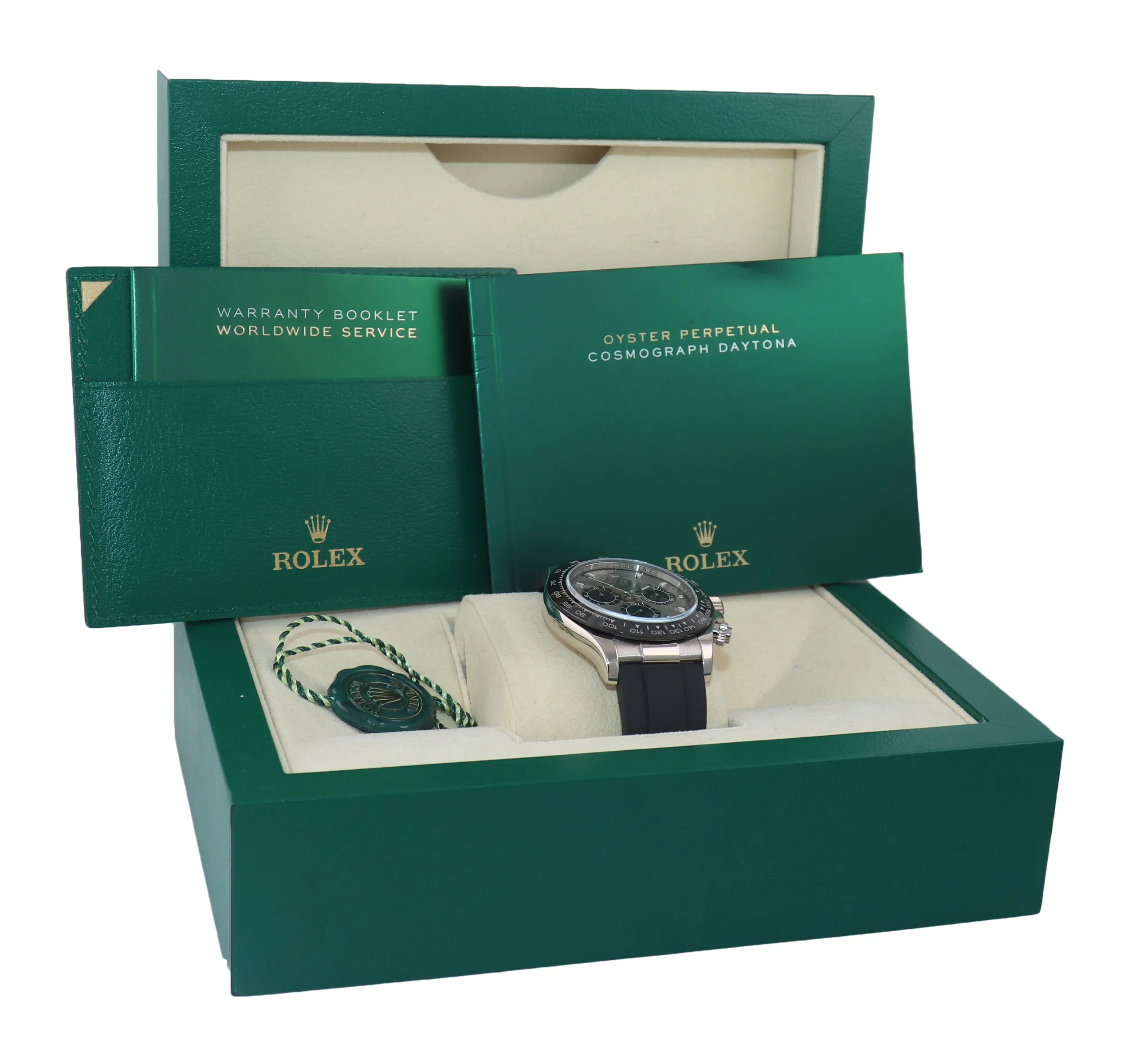 NEW 2021 Rolex Daytona Cosmograph 116519LN 18K White Gold Ceramic Silver Watch