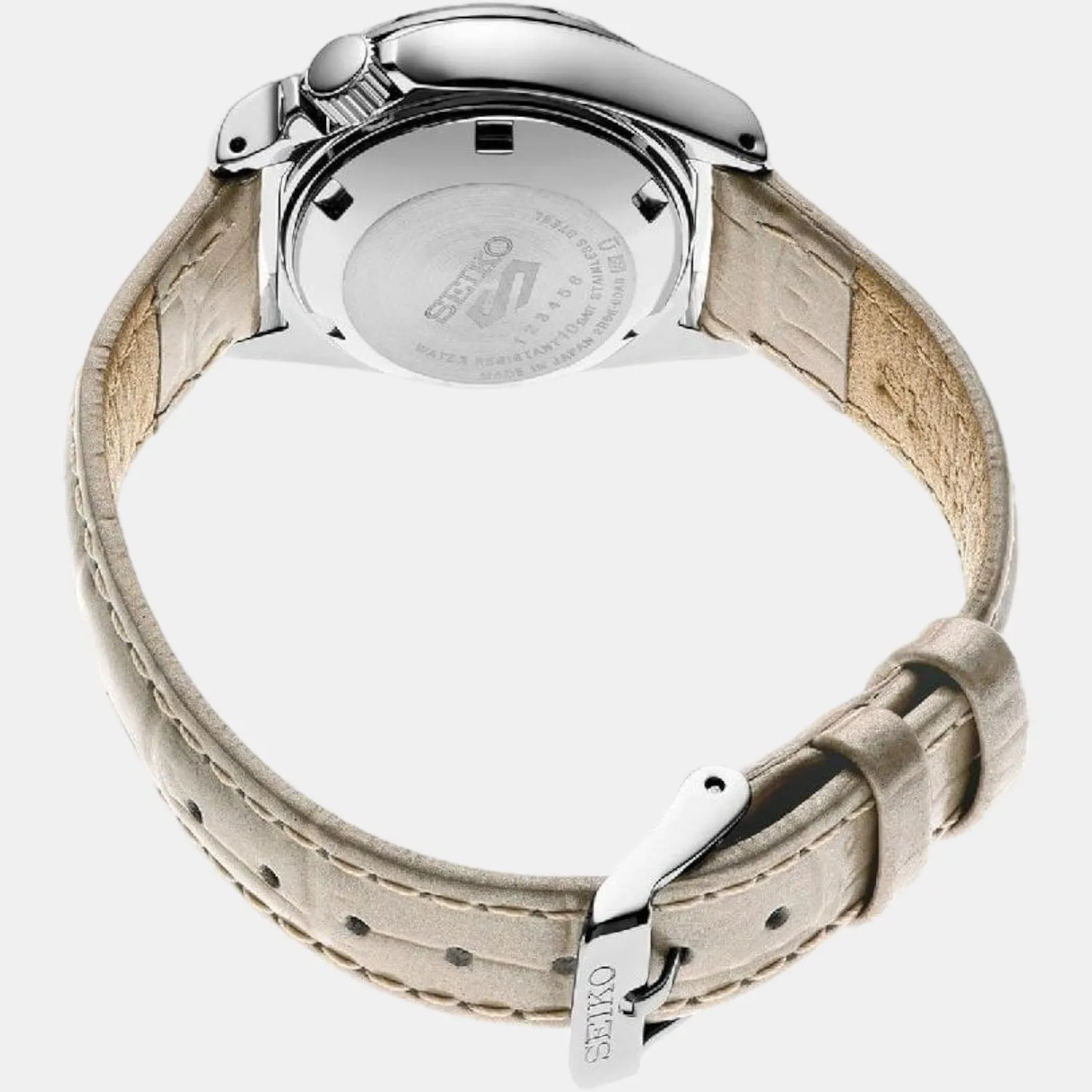 New 5 Sports Women Automatic Brown Dial Analog Leather Watch SRE005K1