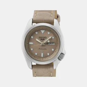 New 5 Sports Women Automatic Brown Dial Analog Leather Watch SRE005K1