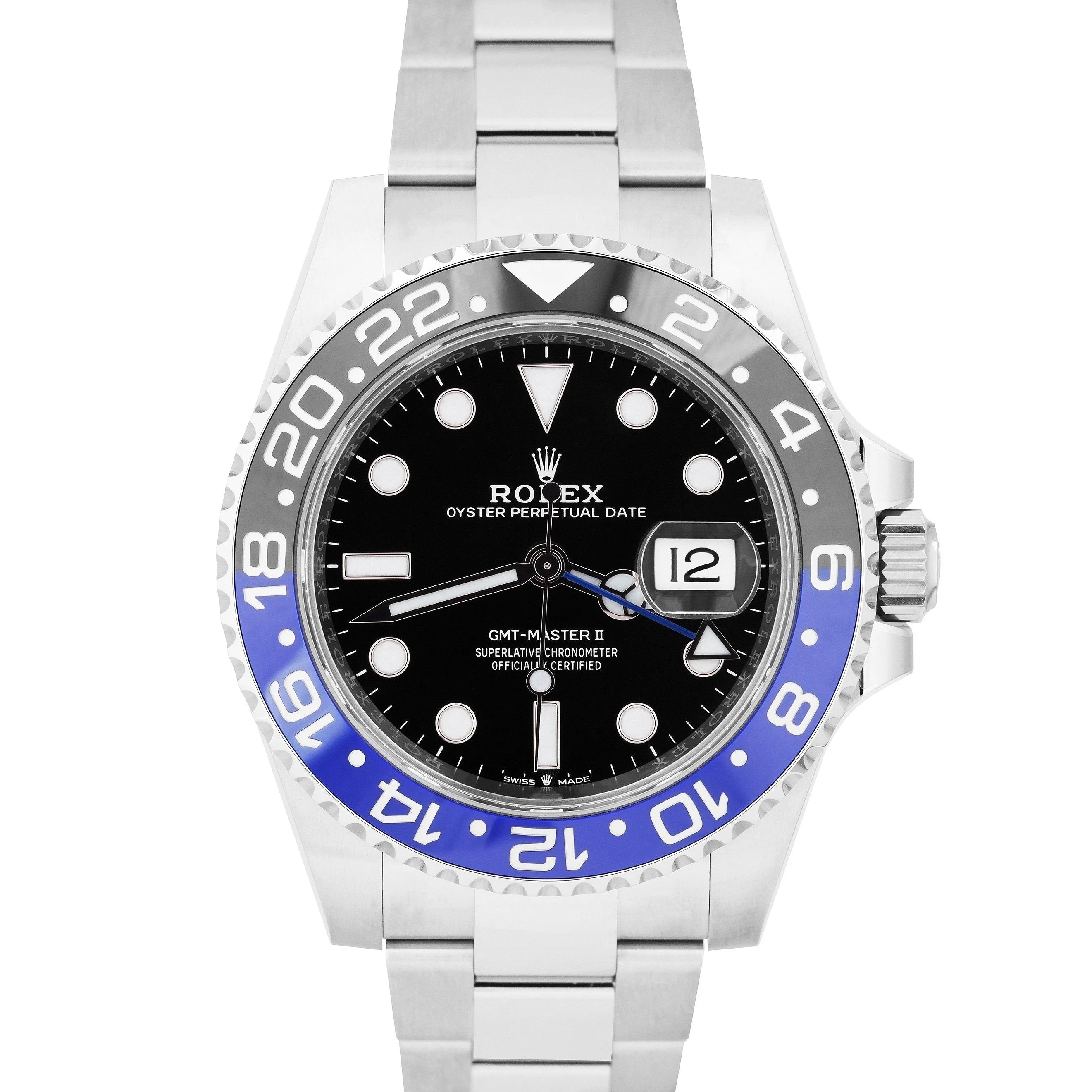 NEW APRIL 2022 Rolex GMT-Master II Ceramic BATMAN OYSTER BRACELET 126710 BLNR
