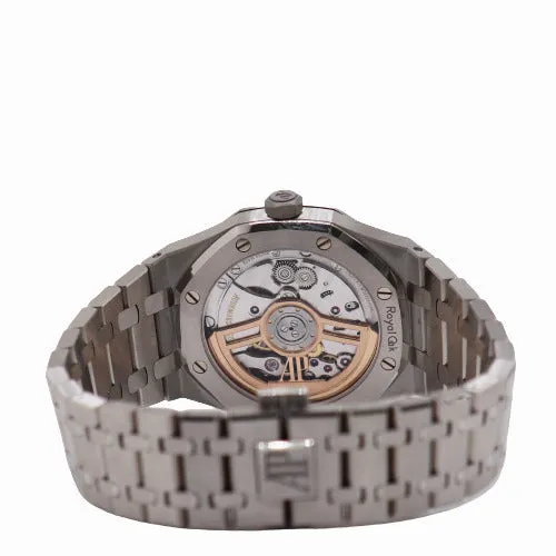 NEW! Audemars Piguet Men's Royal Oak Stainless Steel 41mm Blue "Grande Tapisserie" Stick Dial Watch Ref #15500ST.OO.1220ST.01