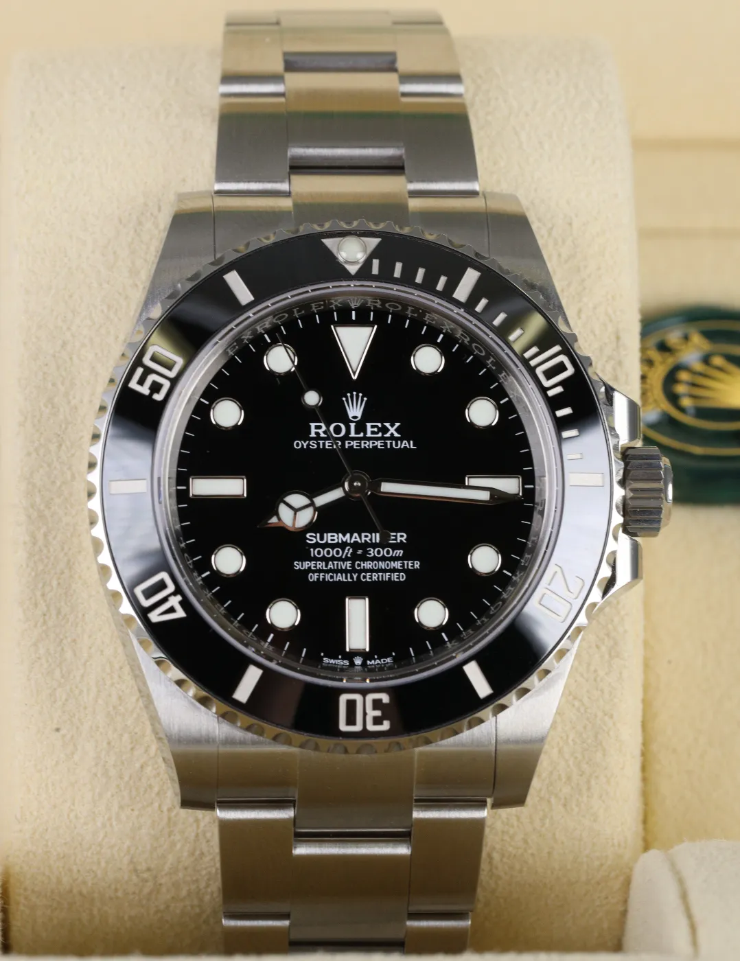 NEW AUG 2021 Rolex Submariner 41 No-Date Stainless Black Ceramic 41mm 124060
