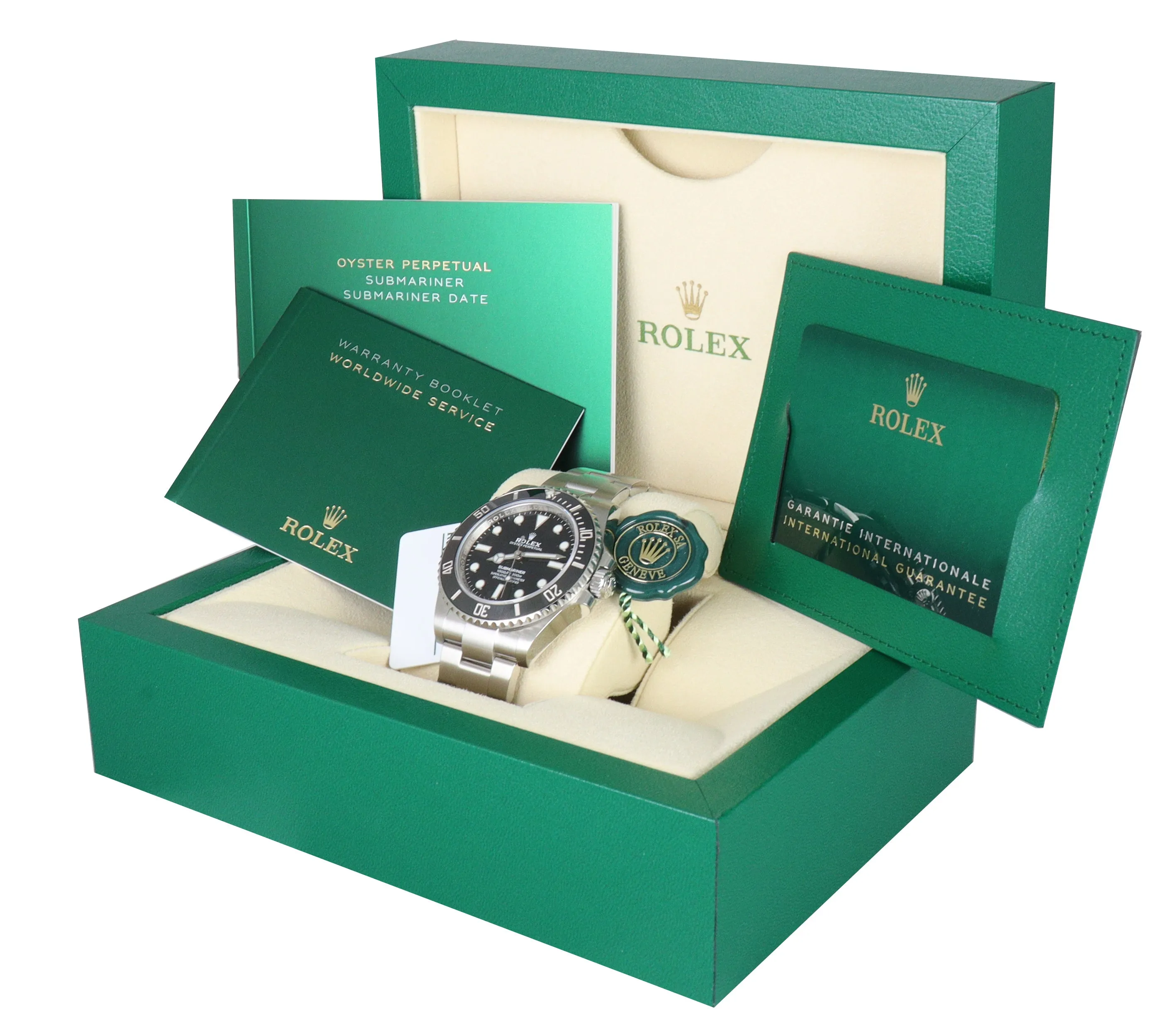NEW AUG 2021 Rolex Submariner 41 No-Date Stainless Black Ceramic 41mm 124060