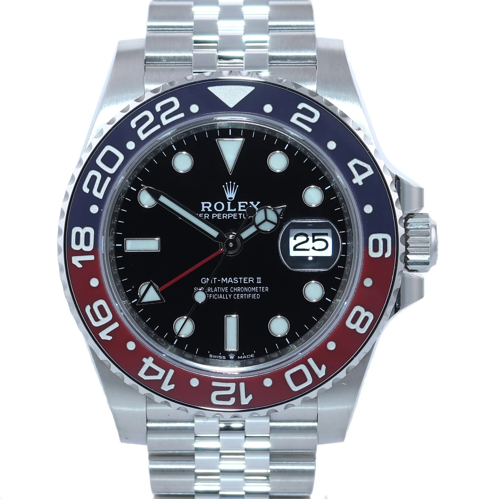 NEW GREEN CARD 2020 Rolex GMT Master PEPSI Red Blue Ceramic 126710 BLRO Watch
