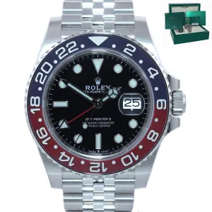 NEW GREEN CARD 2020 Rolex GMT Master PEPSI Red Blue Ceramic 126710 BLRO Watch