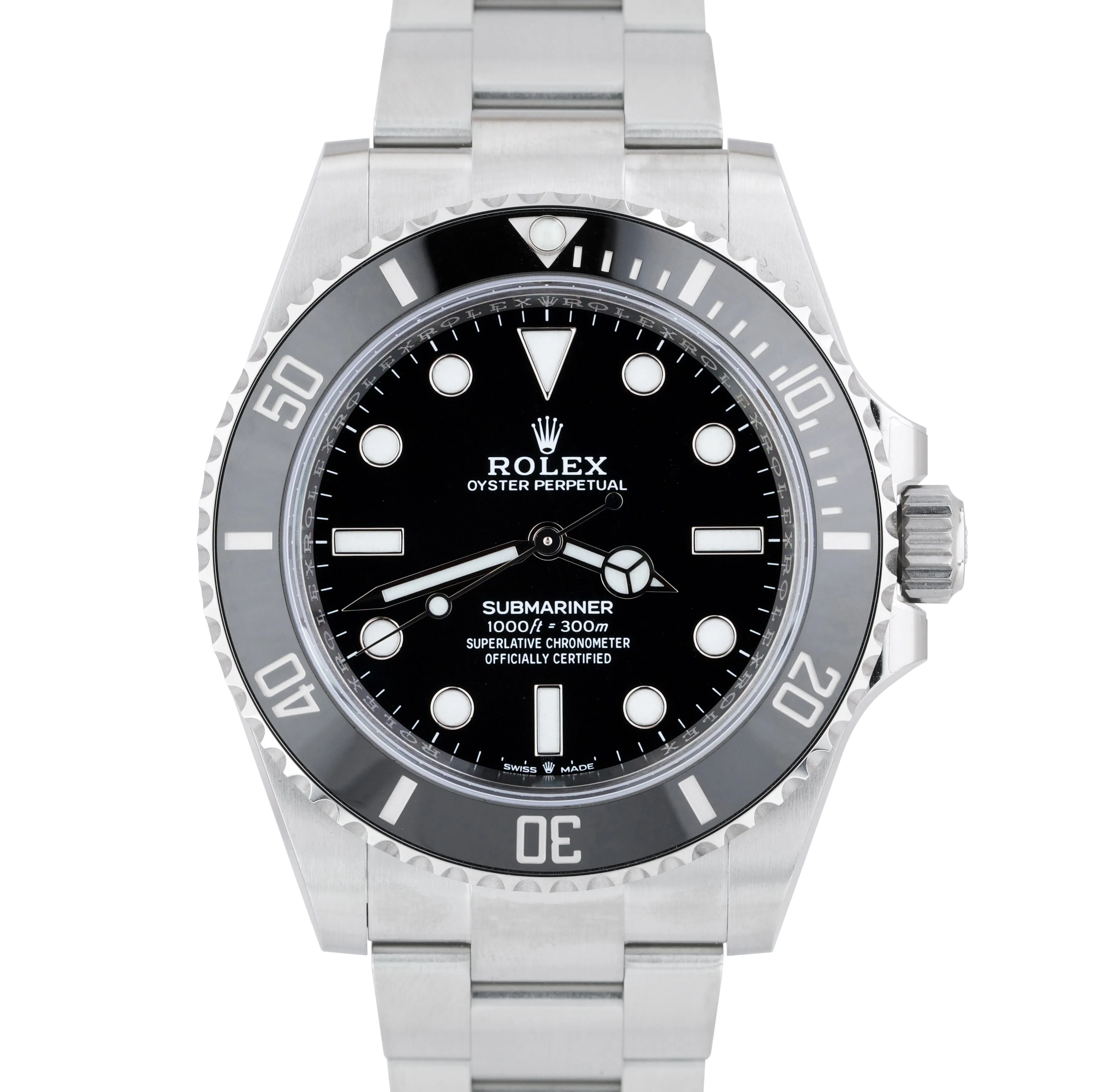NEW JANUARY 2021 Rolex Submariner 41mm No-Date Black Ceramic Watch 124060 LN